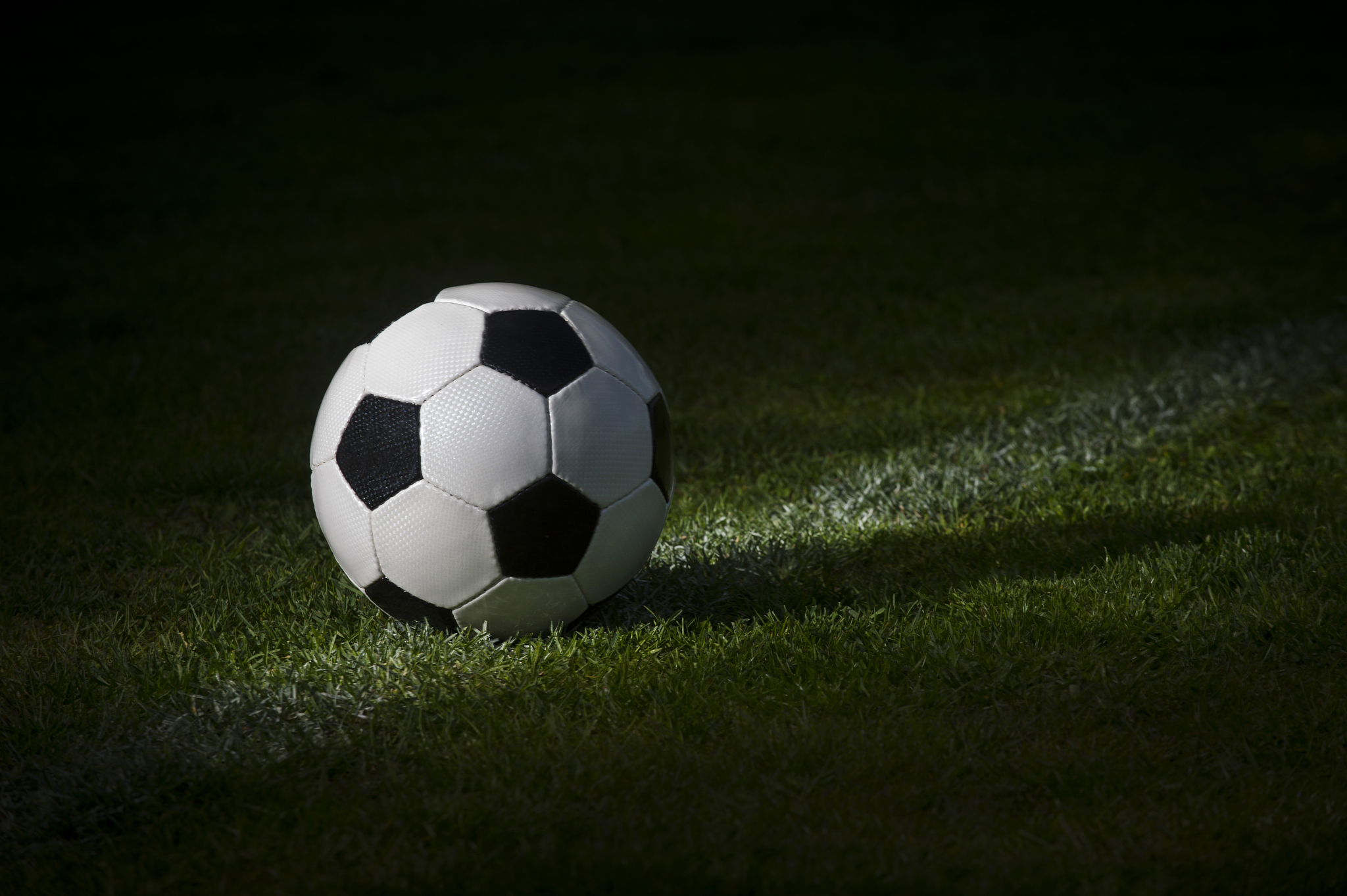 black and white soccer ball in the field