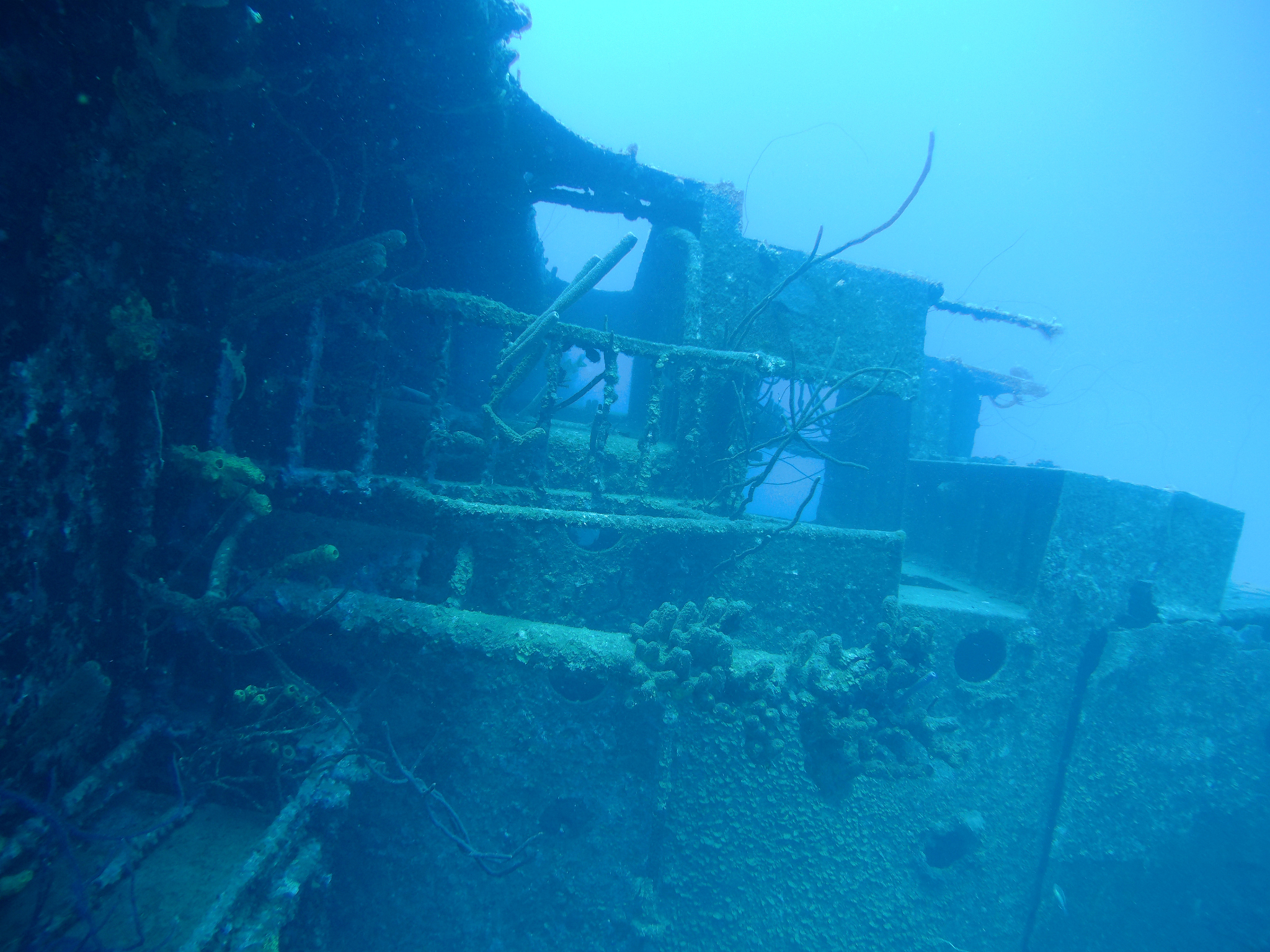 ship wreck in the caribbean sea