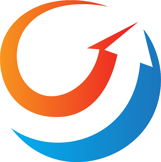 arrow abstract colored logo