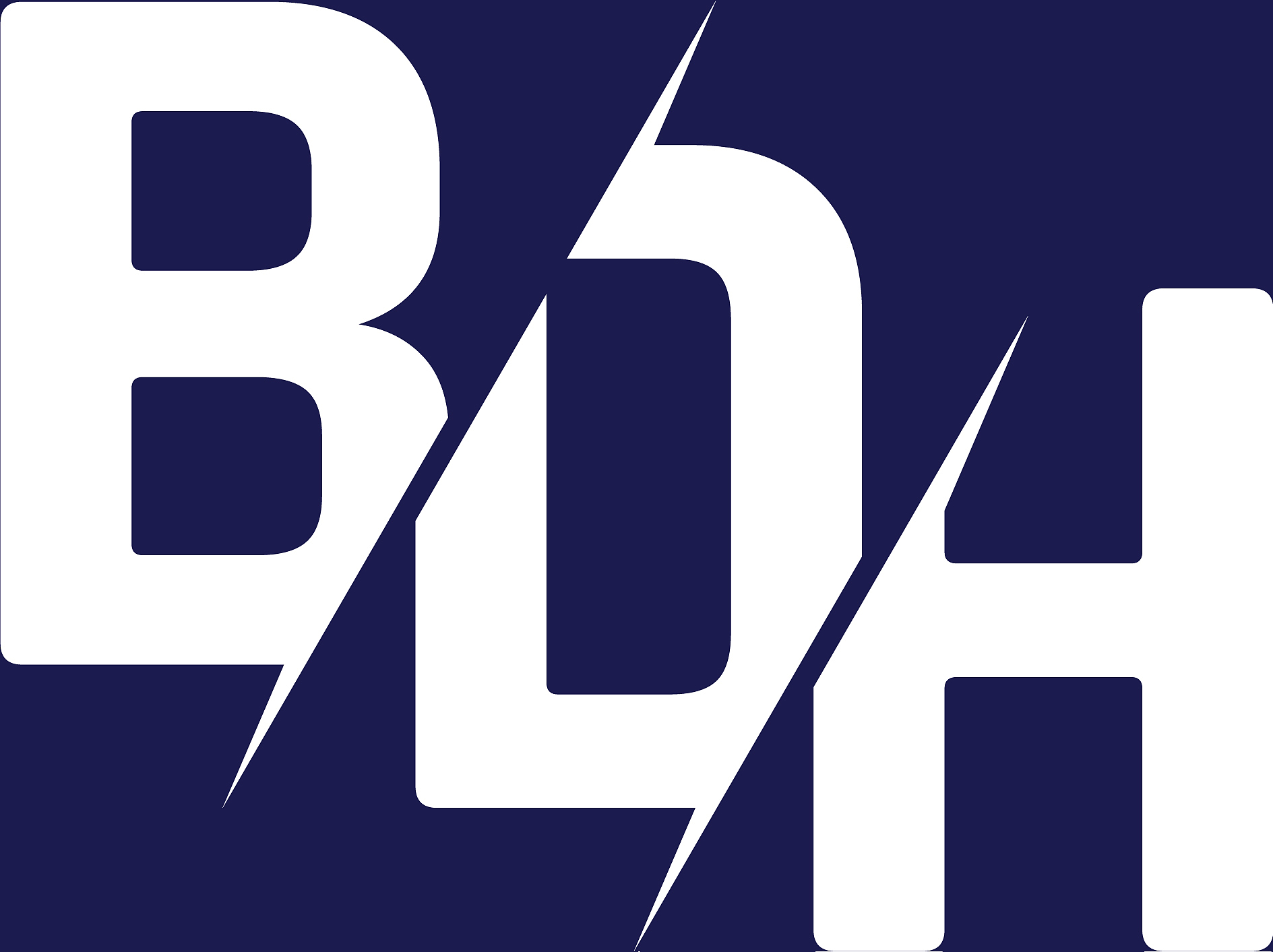 monogram letters initial logo design bdh