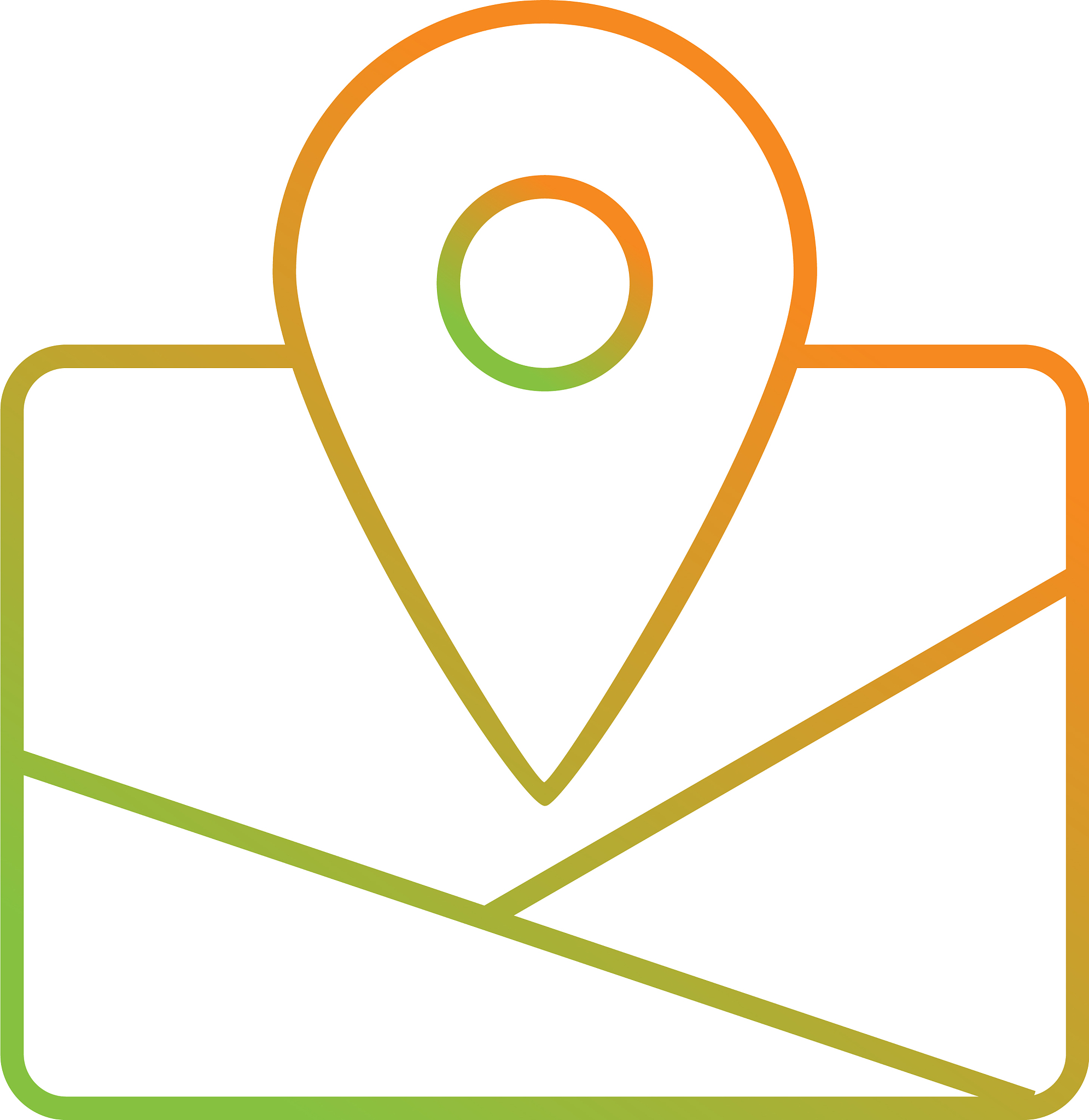 unique maps line icon