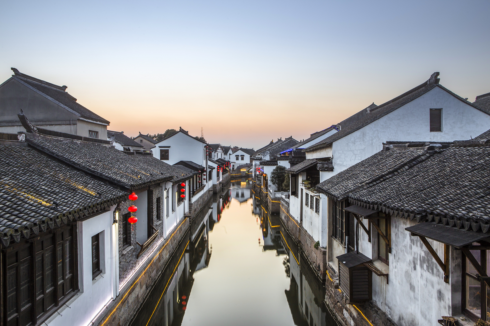 the beautiful scenery of the suzhou, china