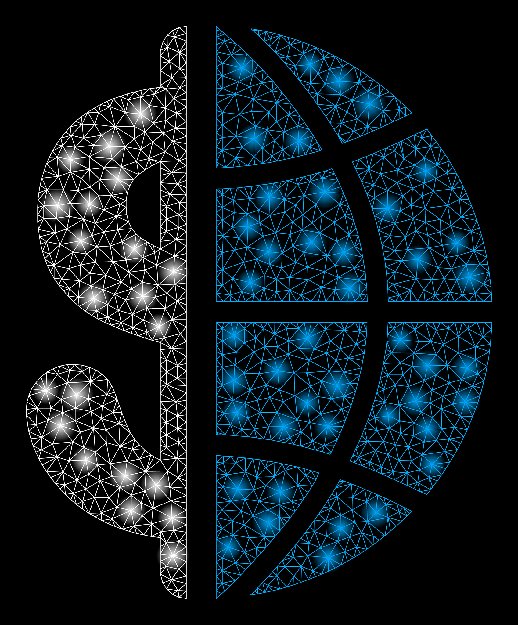 glossy mesh network global business with flash