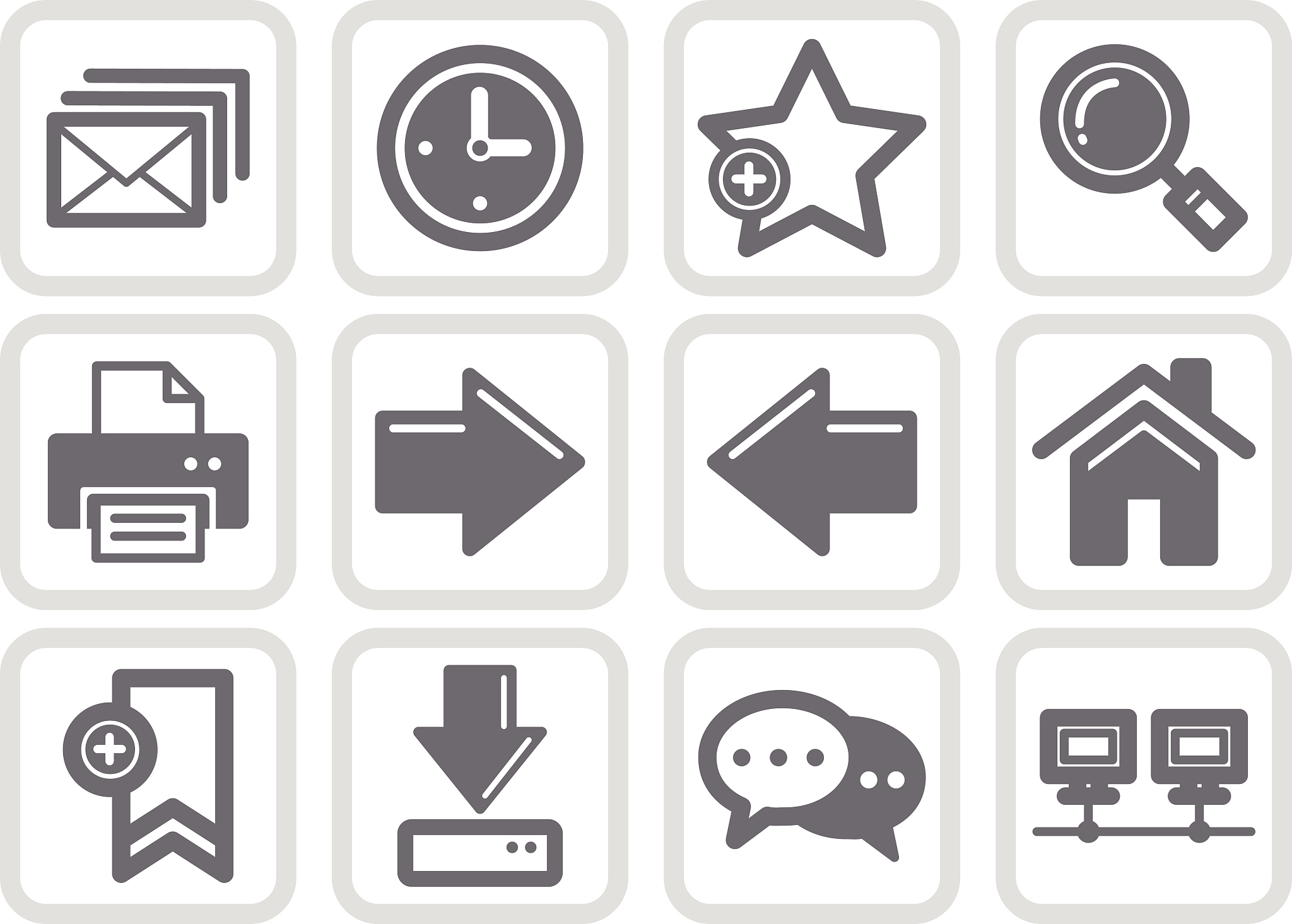 website and internet icons