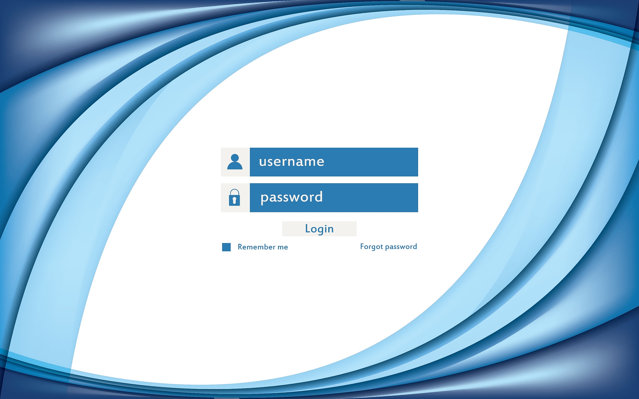 modern login form for website