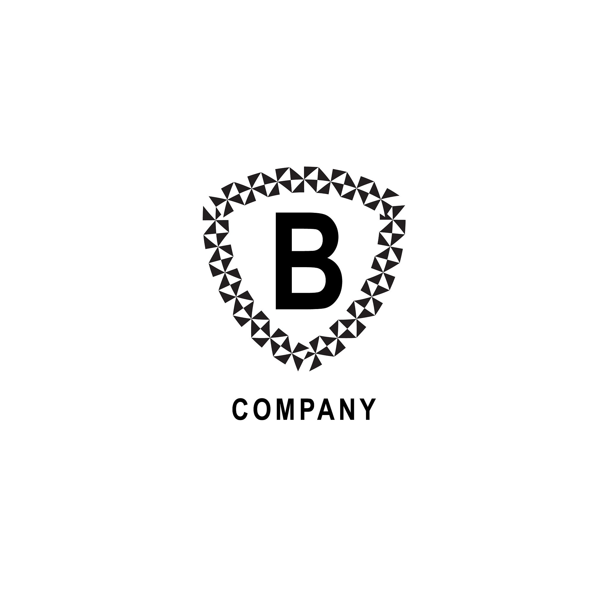 letter b alphabetic logo deisgn template
