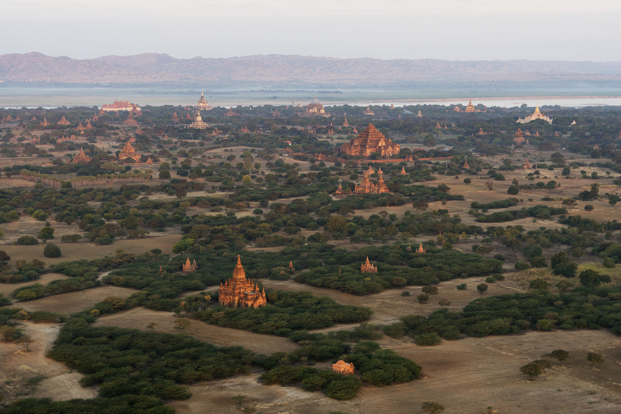 hot air balloon in bagan
