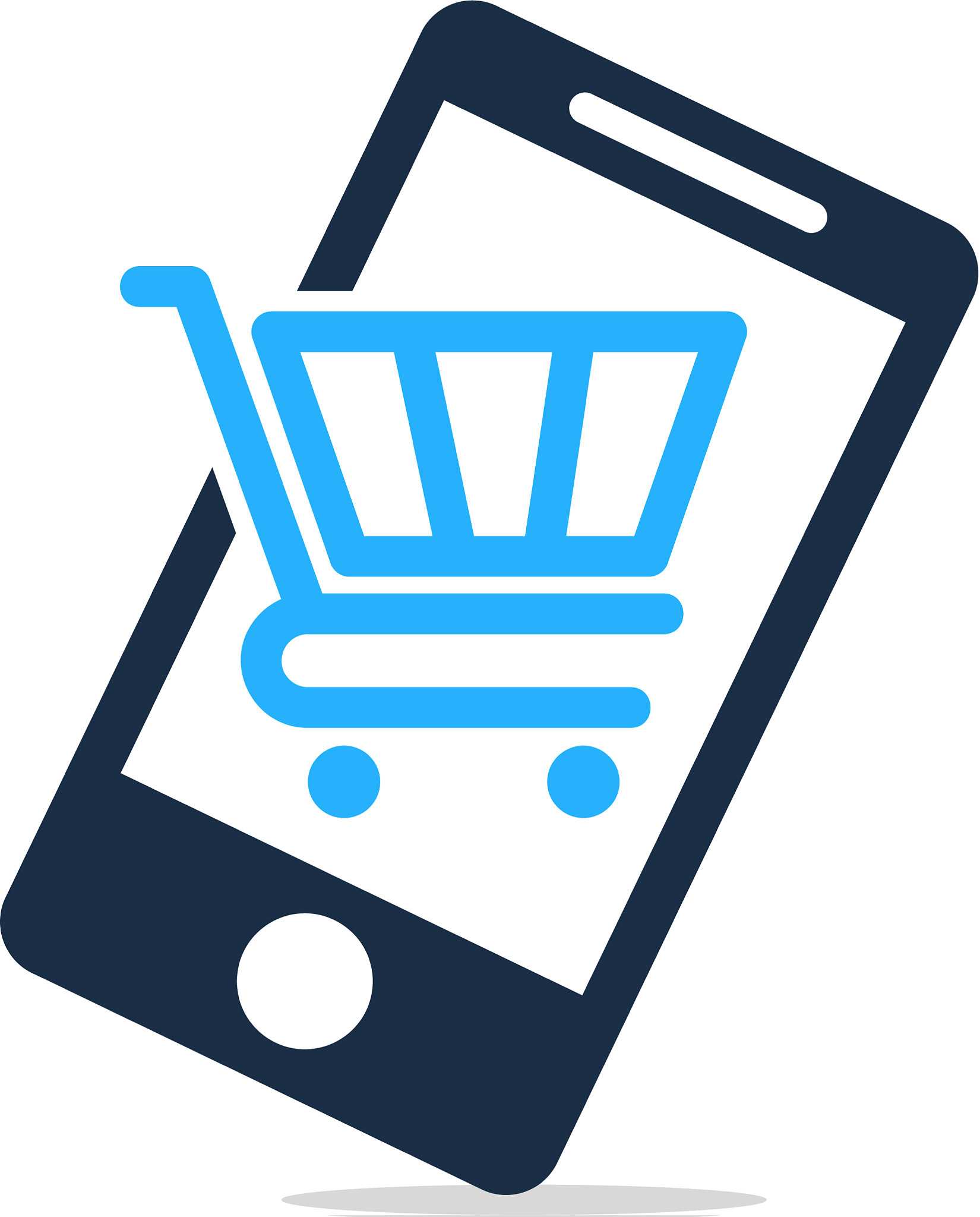mobile shopping logo icon design