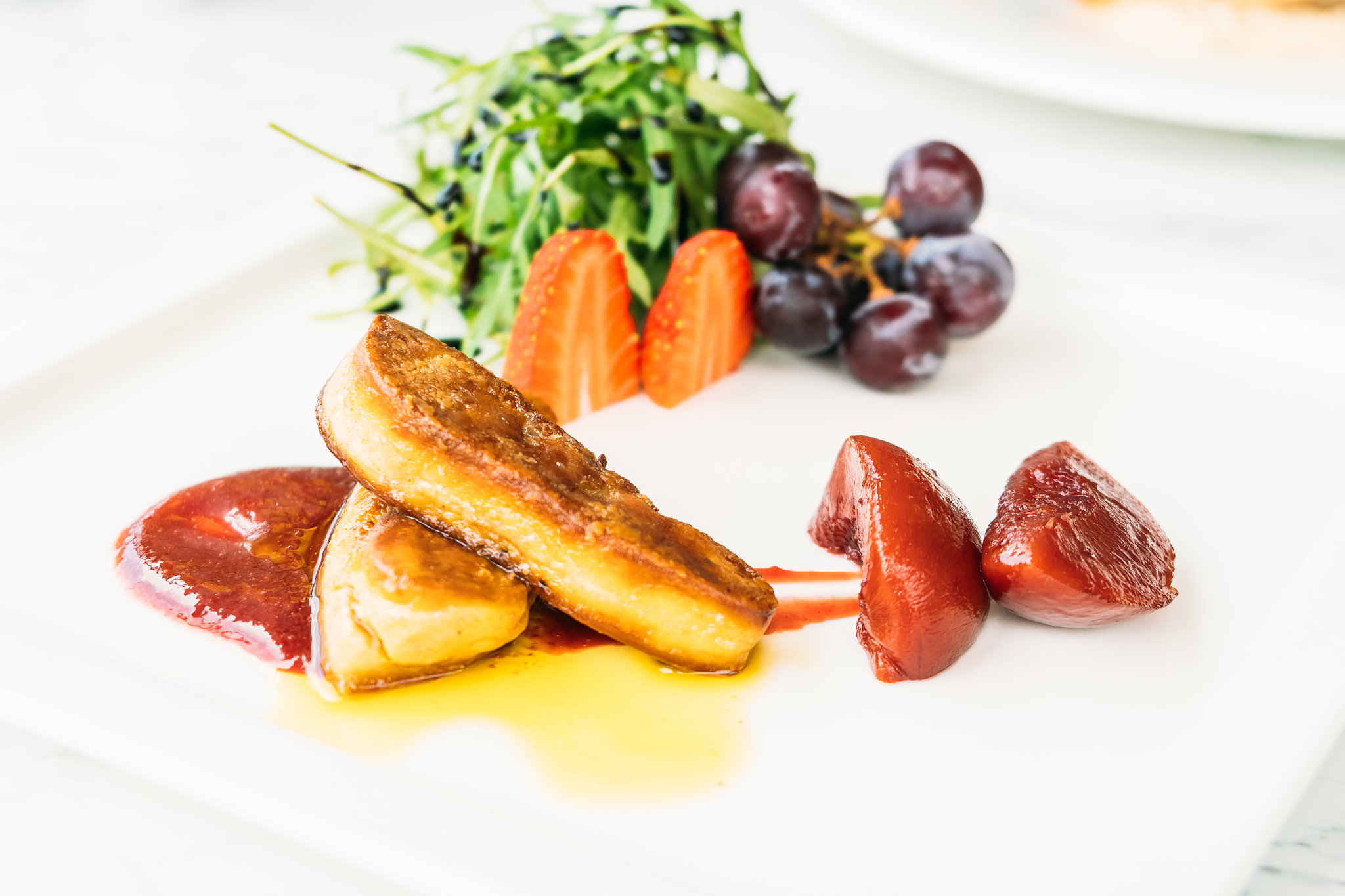 high angle view of food in plate on table