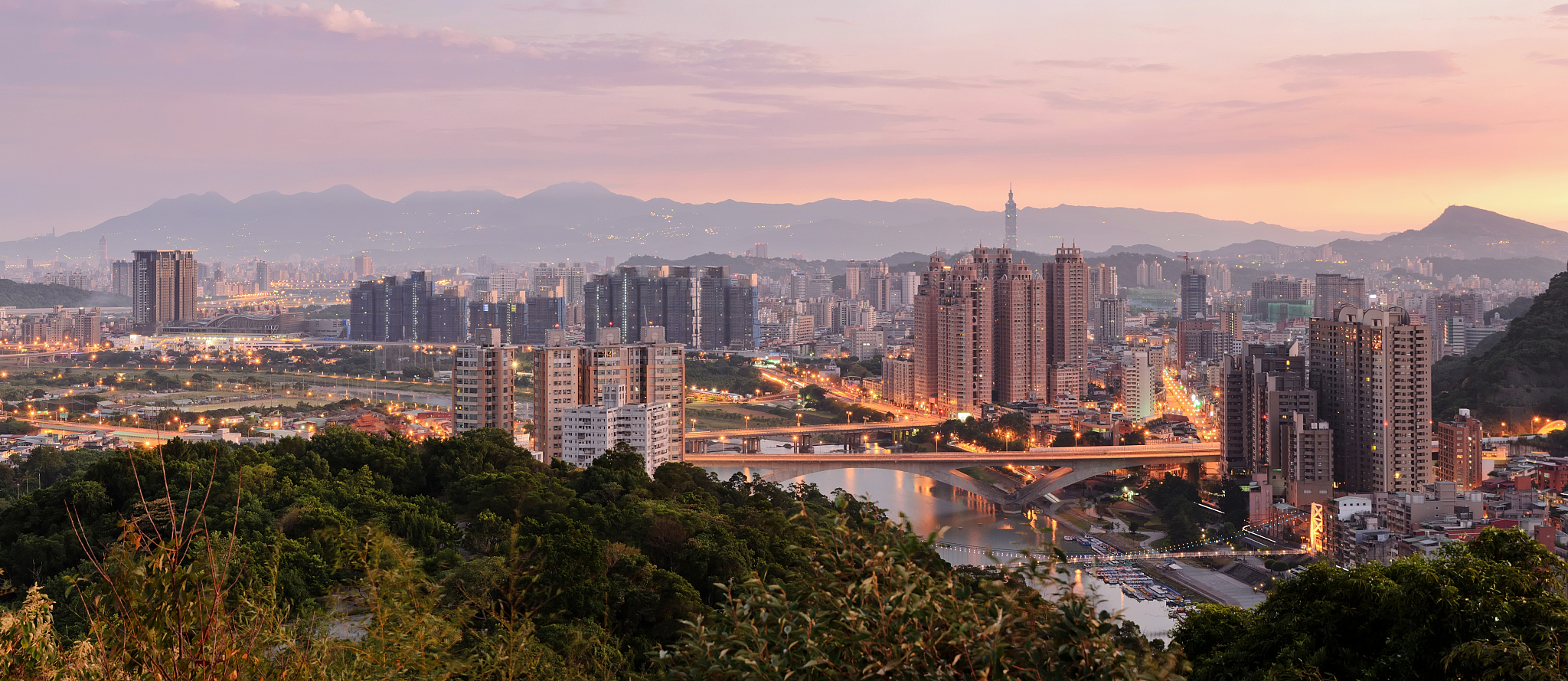 panoramic city scenery