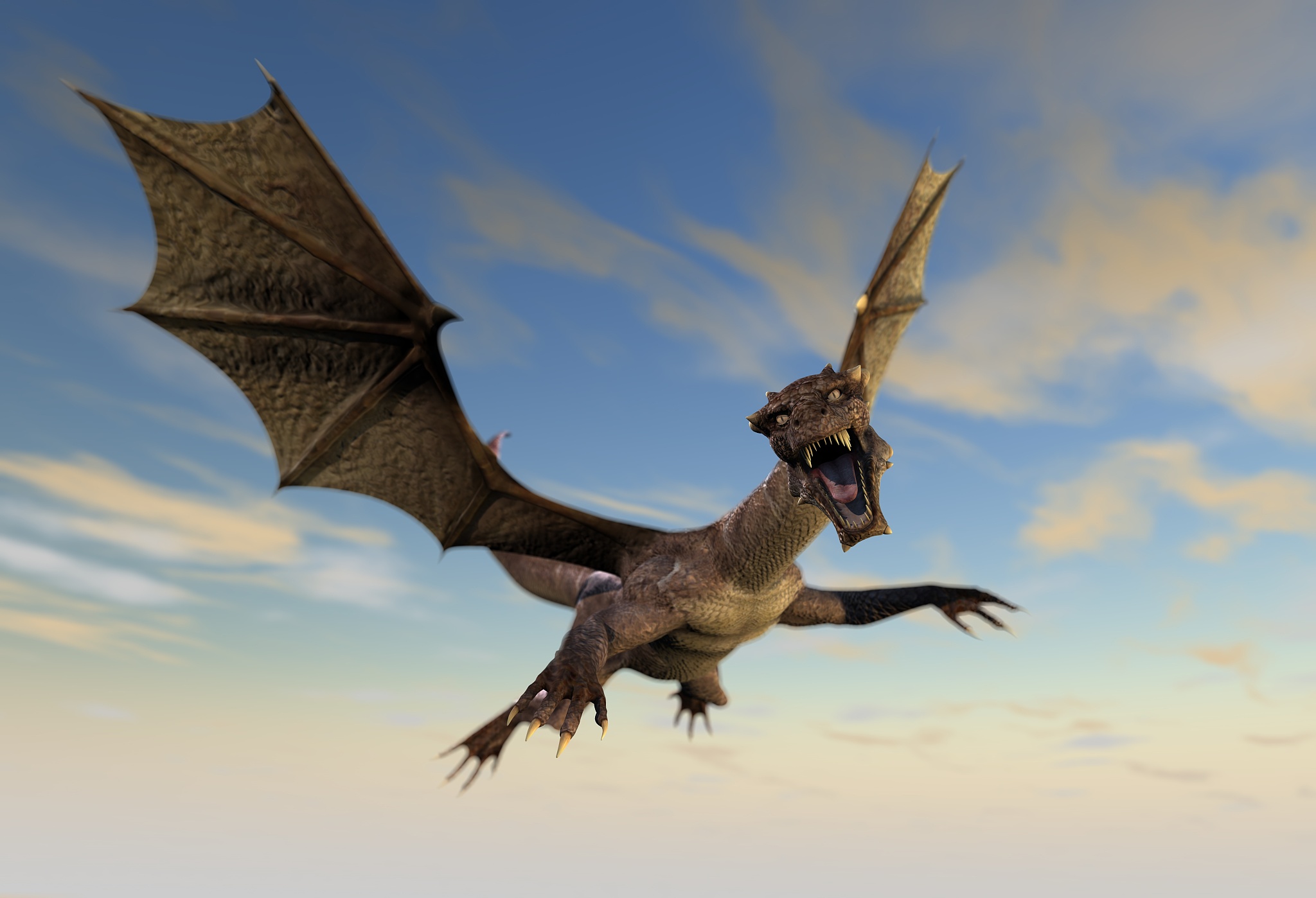 flying dragon computer generated
