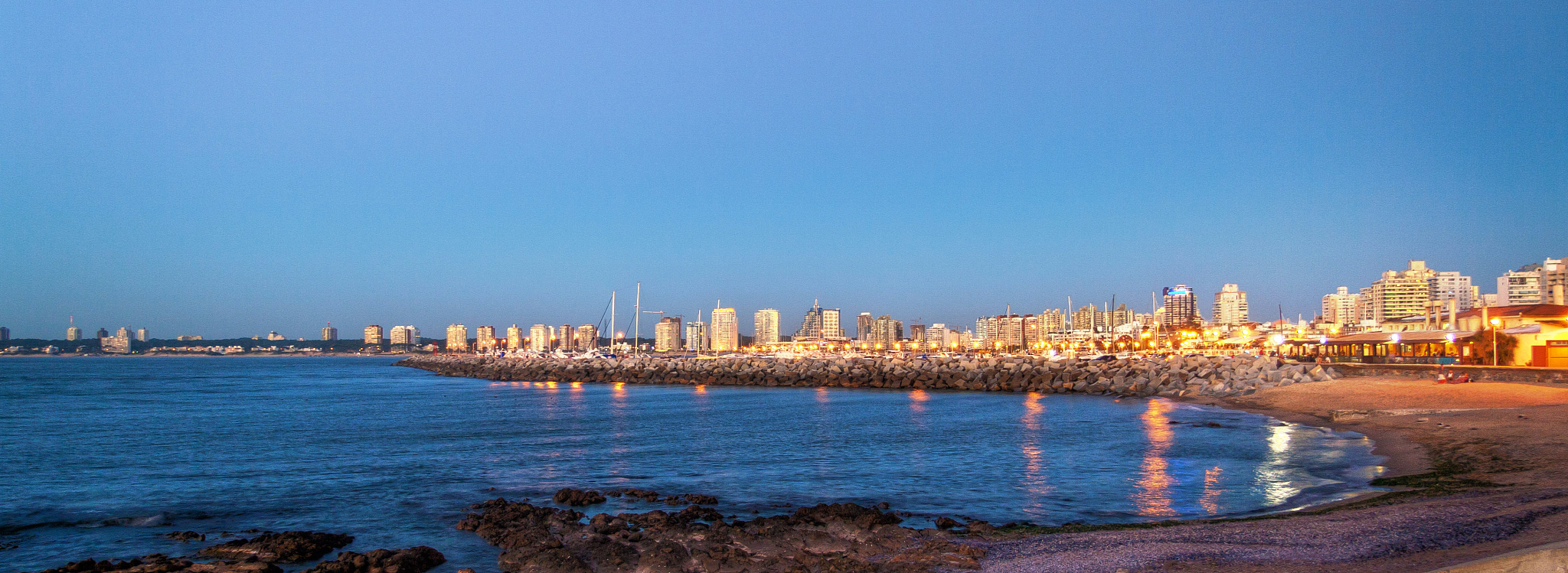 port of punta del este and la mansa bay, uruguay