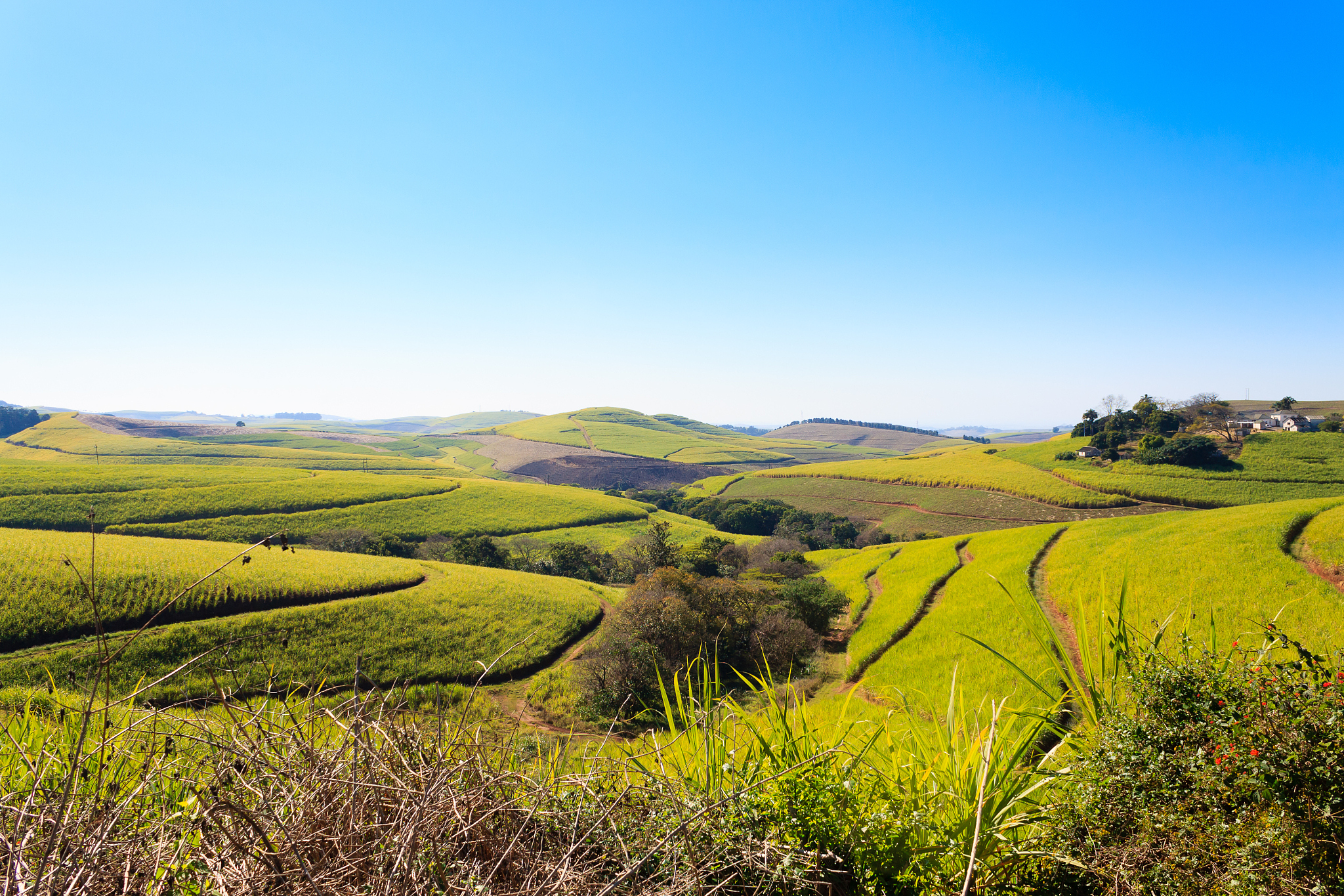 a view of the valley of a thousand hills near durban, south afri