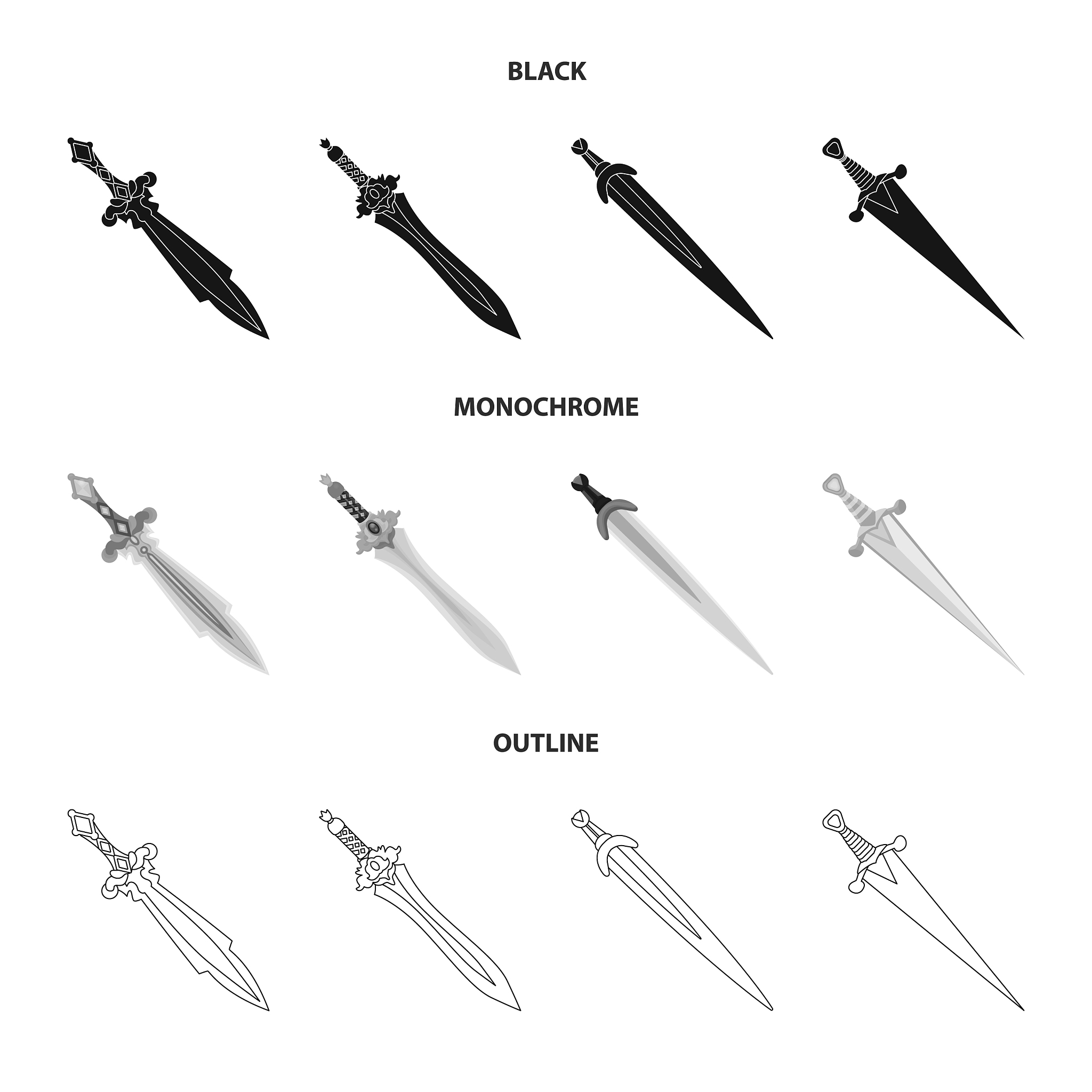 design game and armor symbol collection