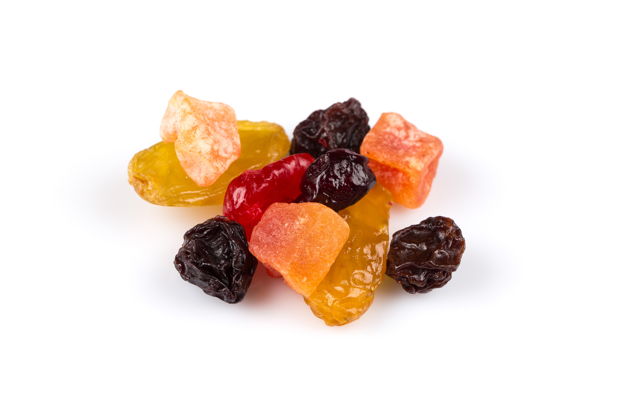 mix variety of dried fruit