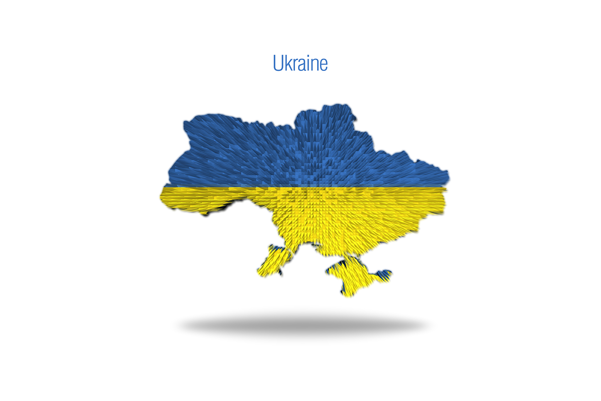ukrainian flag in ukraine map.