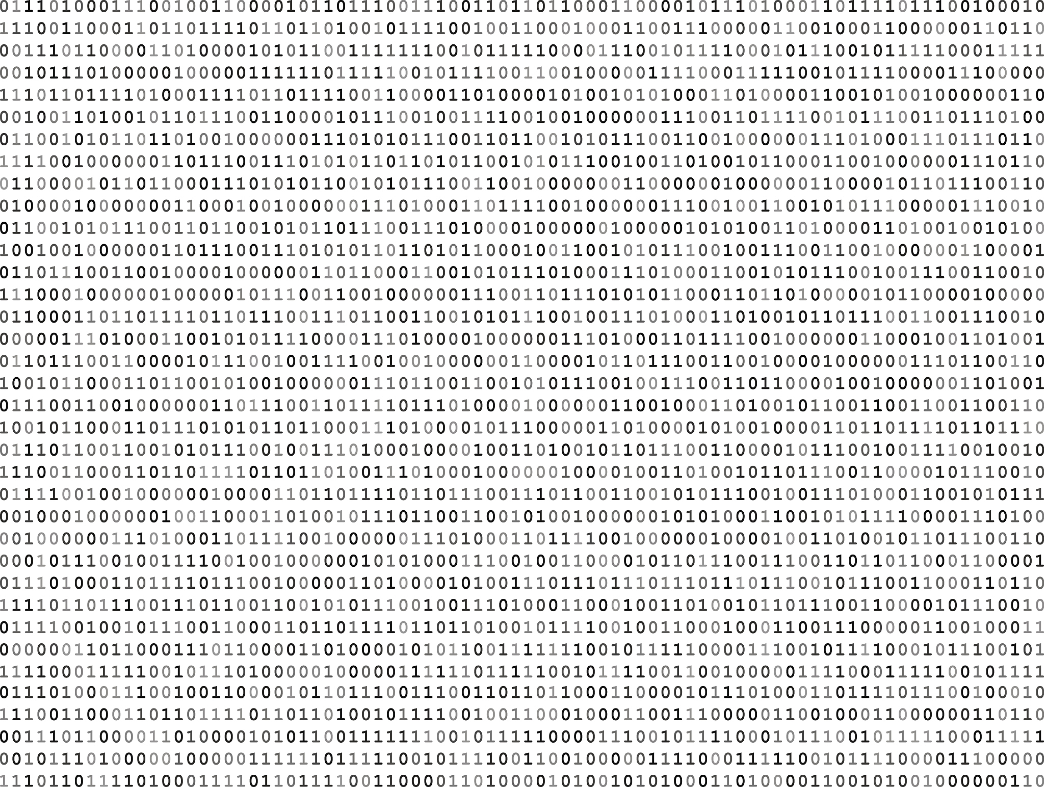 sheet of binary codes