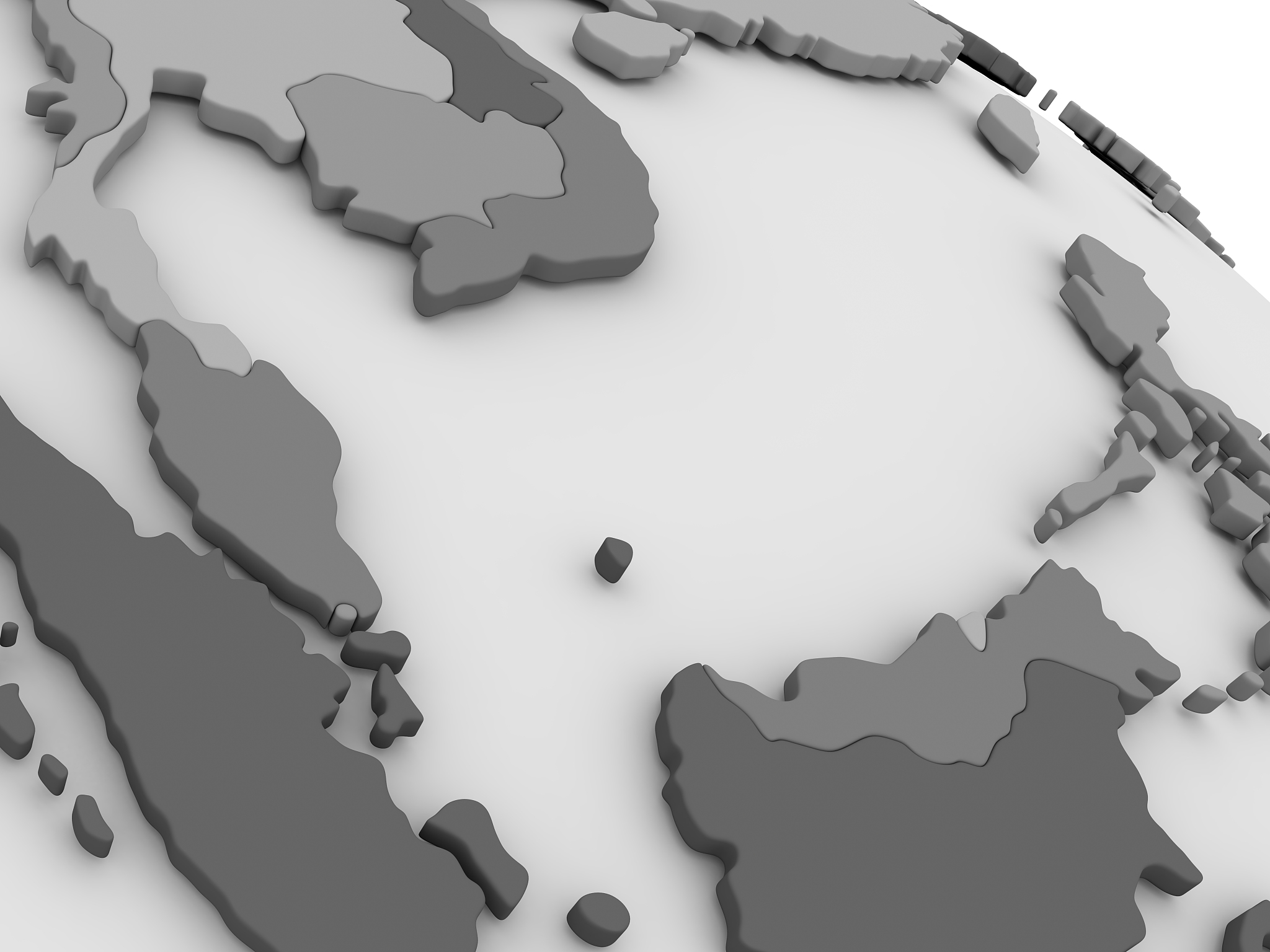 malaysia on grey 3d map