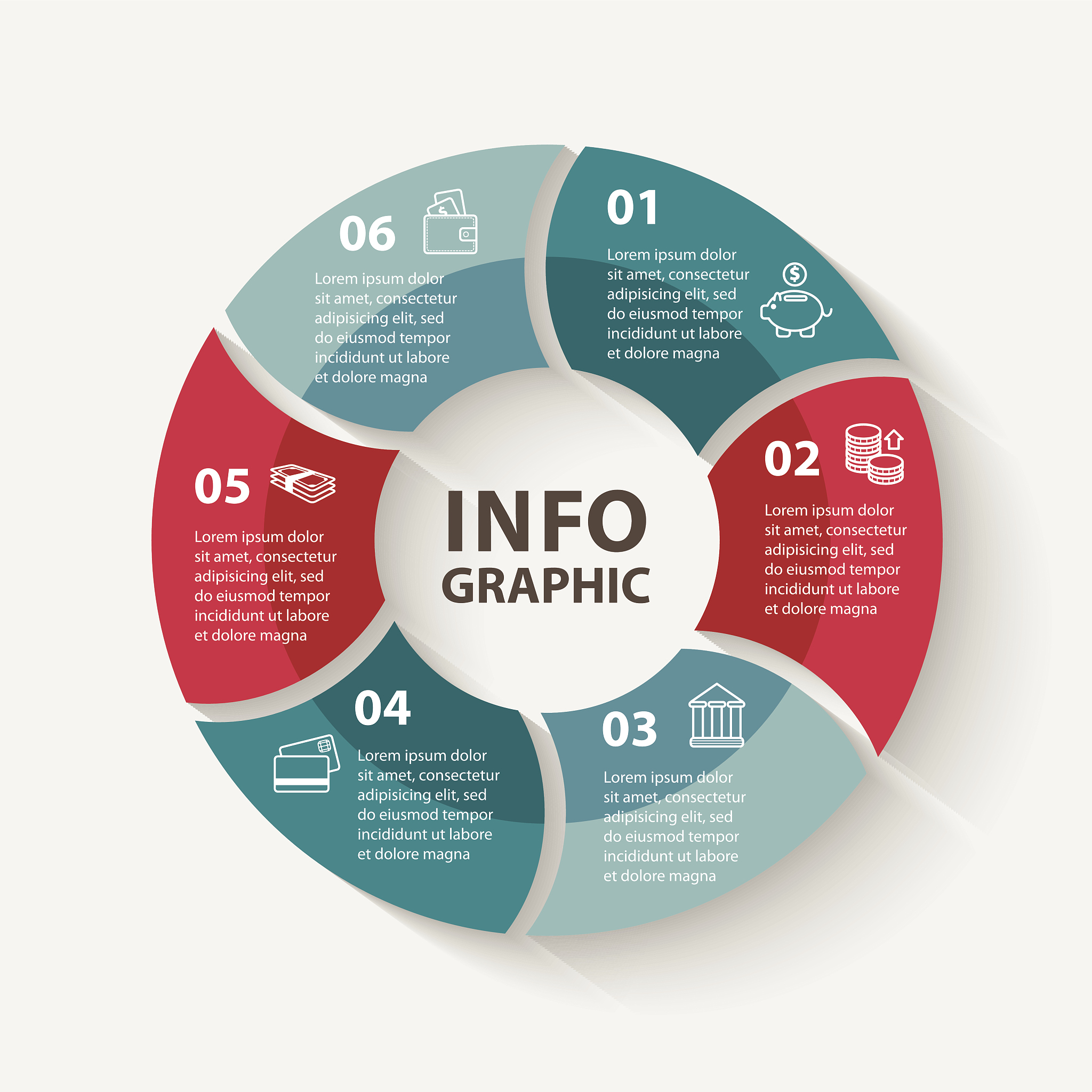 vector circle infographics. template for diagram, graph, present