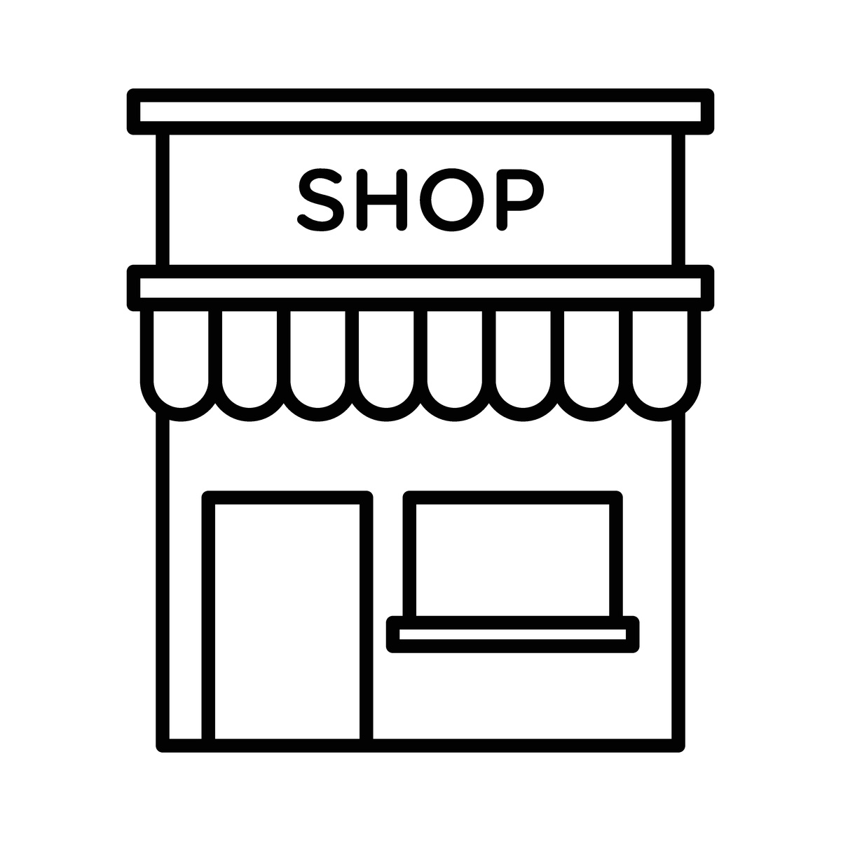 简笔画积木店：用房子图案吸引顾客