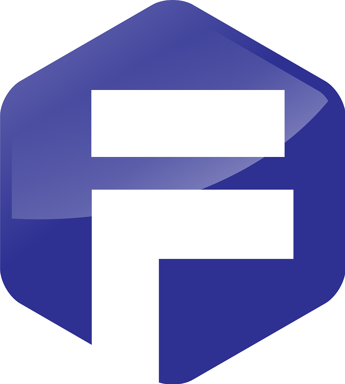 letter f hexagon logo
