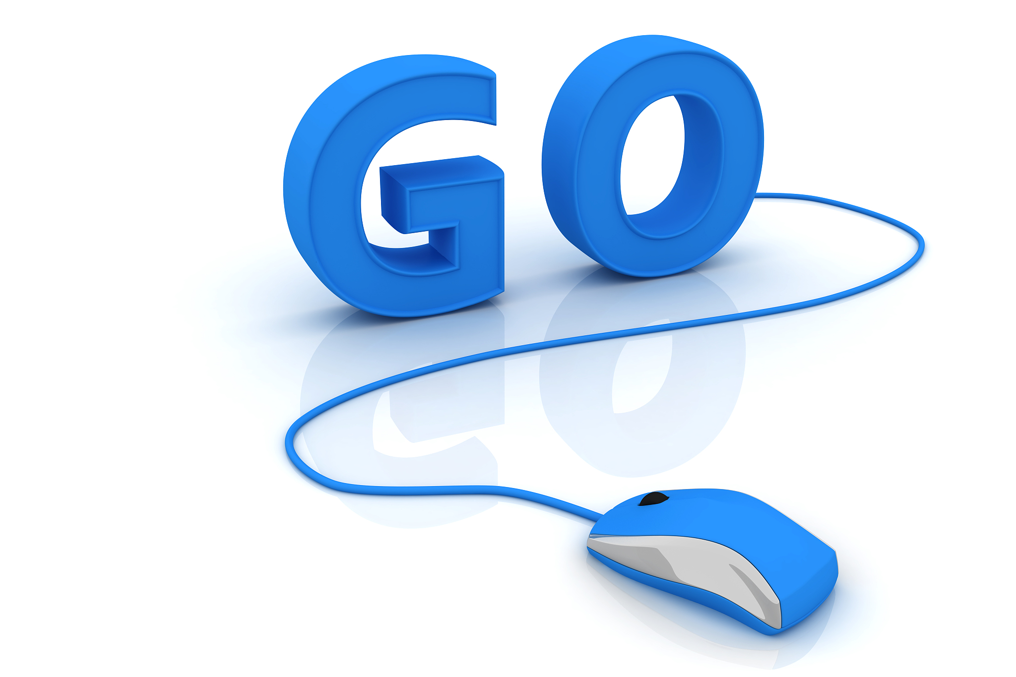 computer mouse and the word go