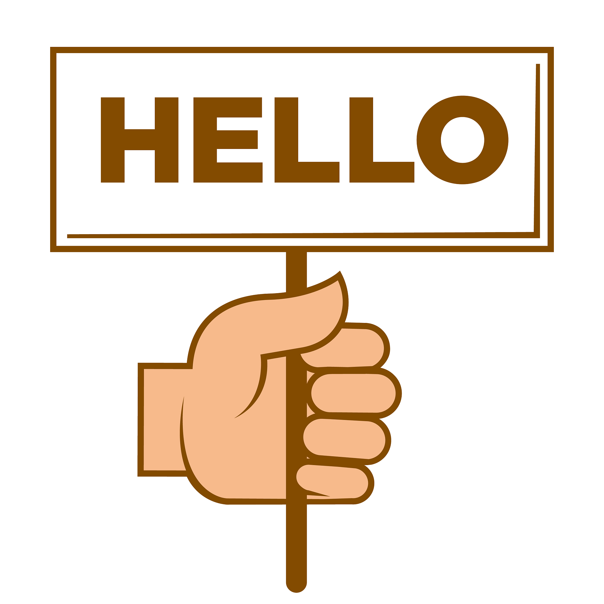 用文字叫两声：'你好'！