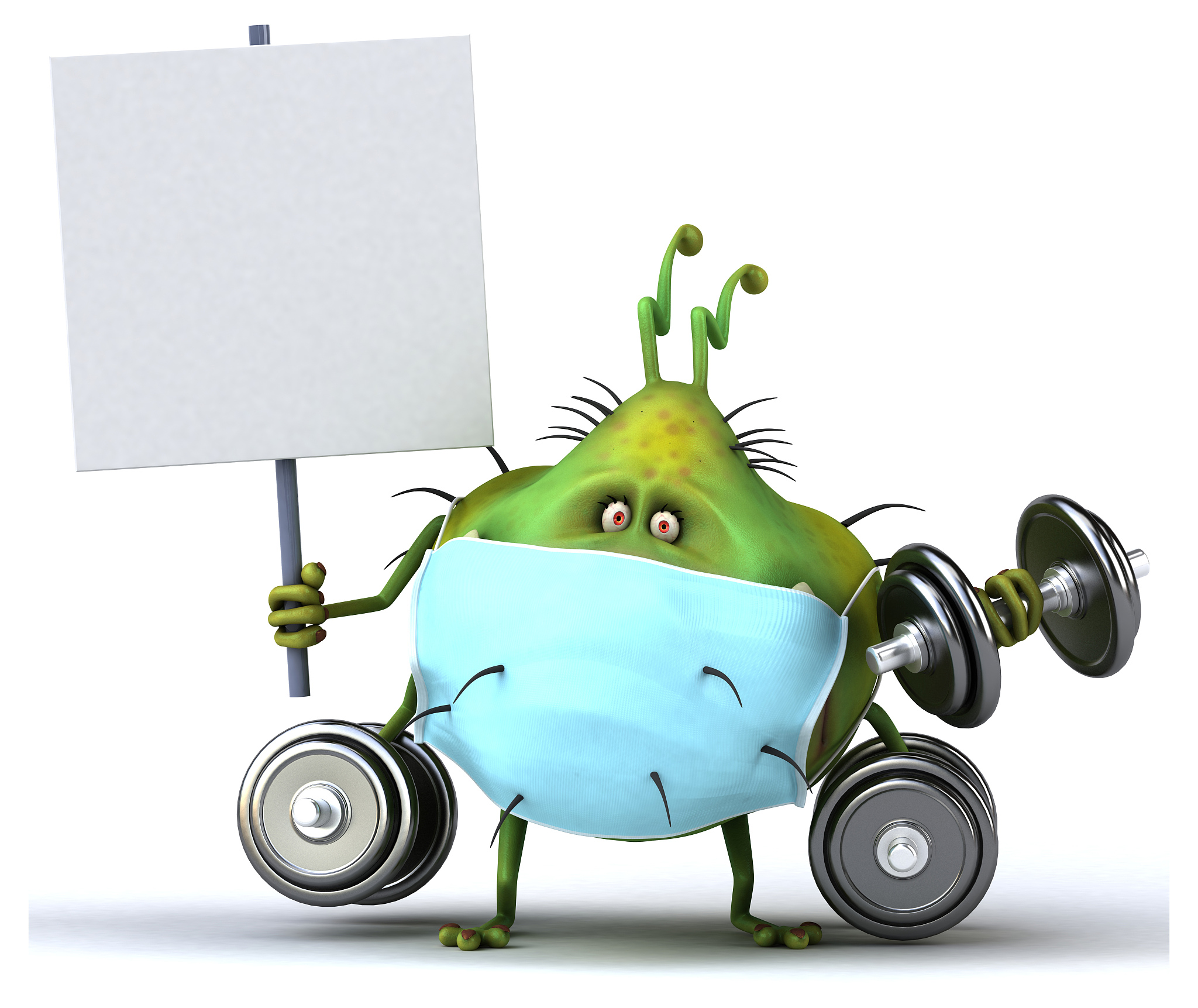 3d illustration of a monster bug with a mask