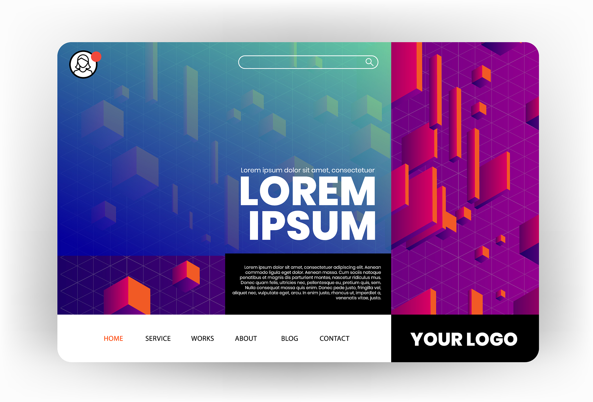 modern website template design