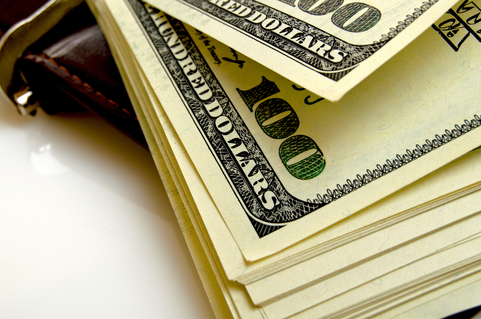 wallet with us dollars.