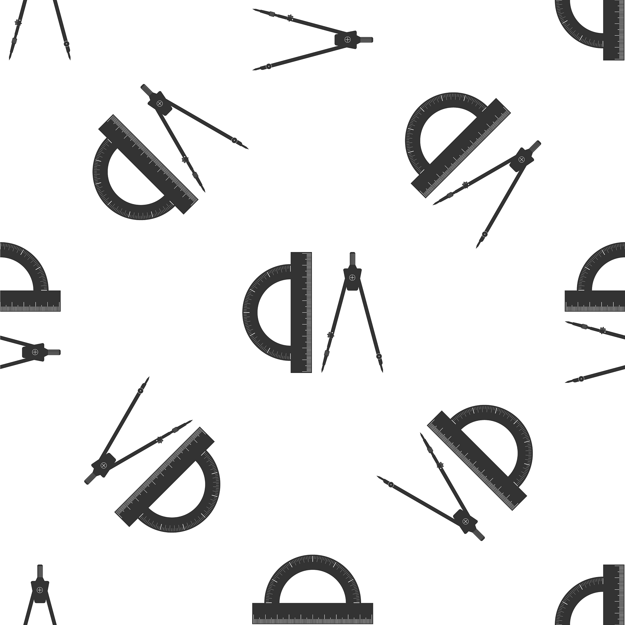 protractor and drawing compass icon