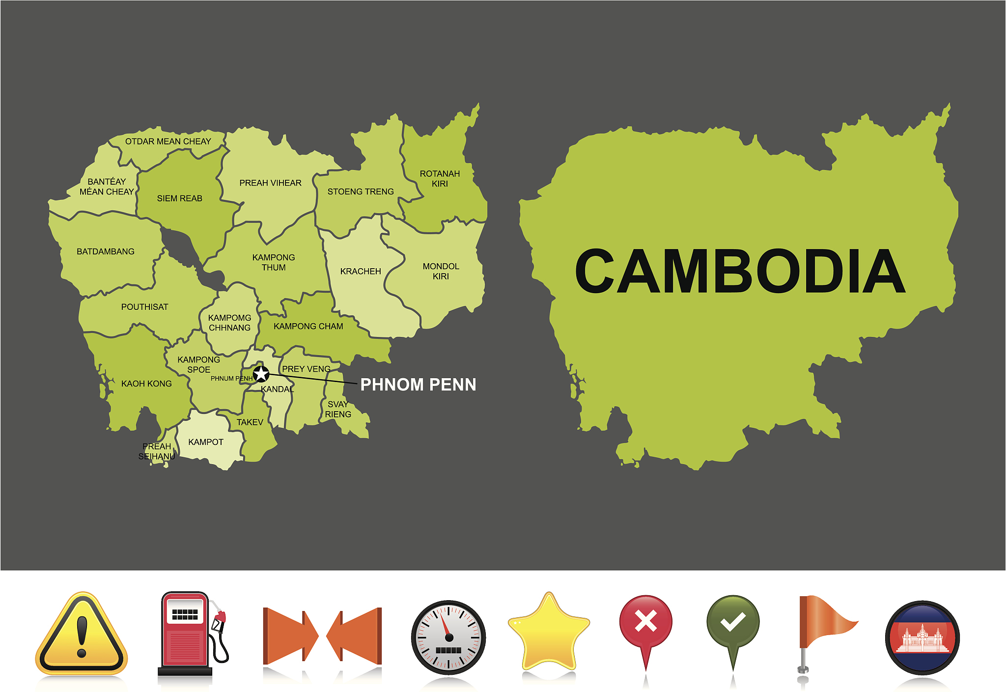 cambodia navigation map