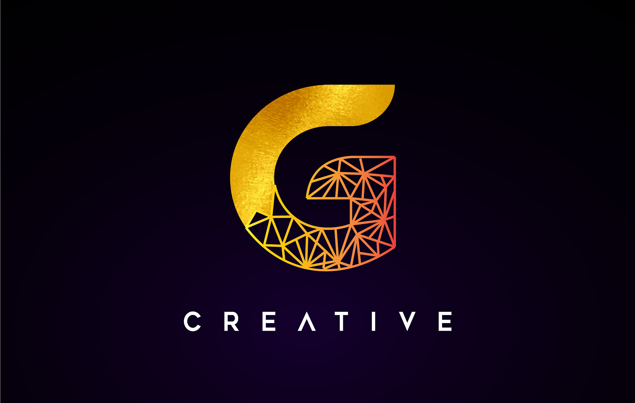 golden gold letter g beauty logo g letter design