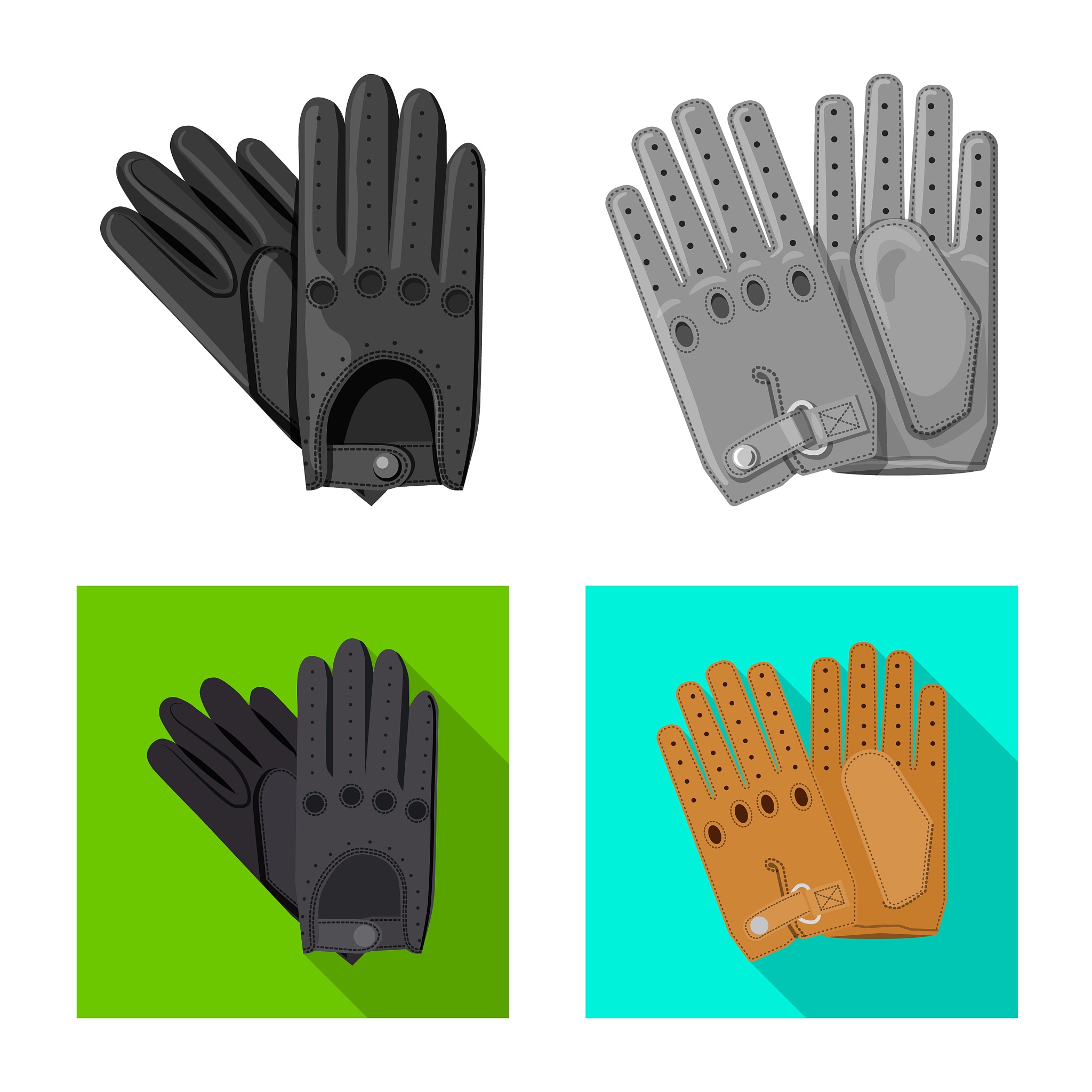 design of glove and winter logo collection
