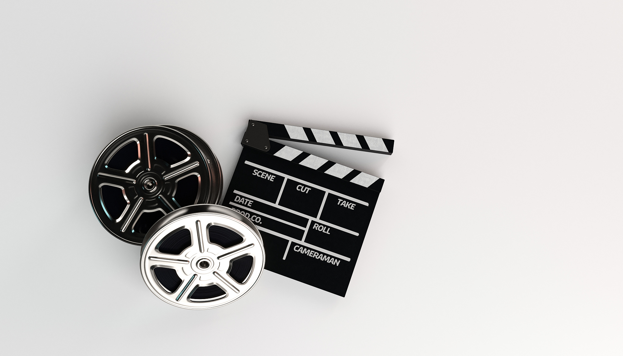 3d rendering film industry concept