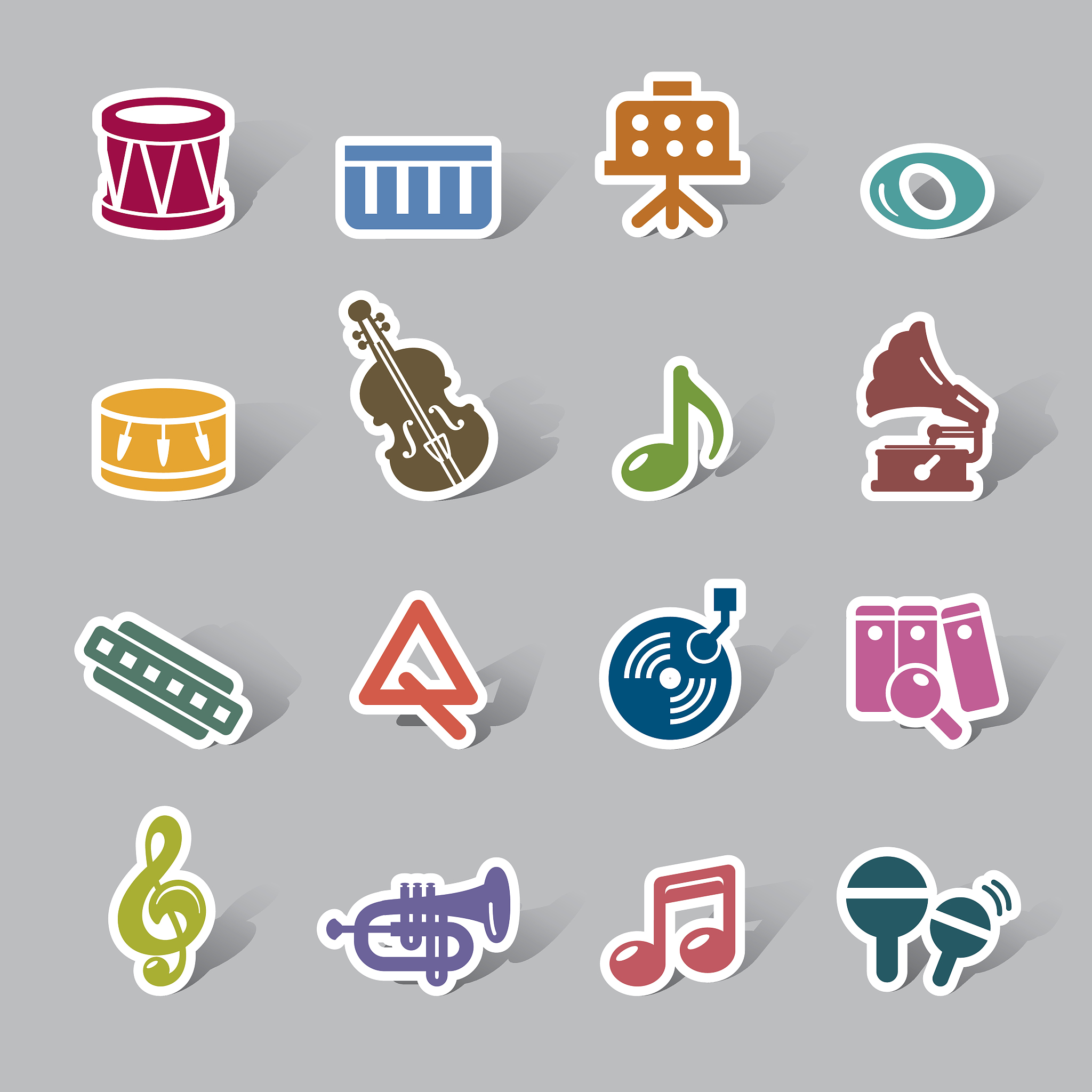music color icon label