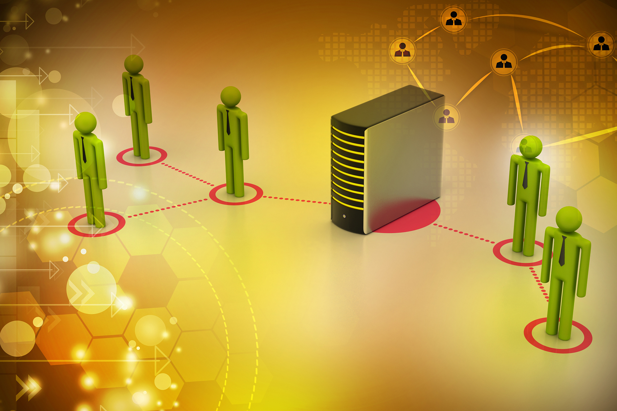 3d people connect with server