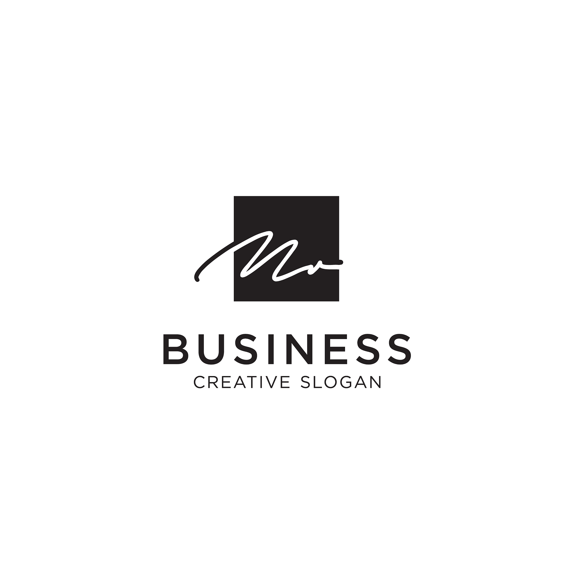 signature letter m logo line design inspiration
