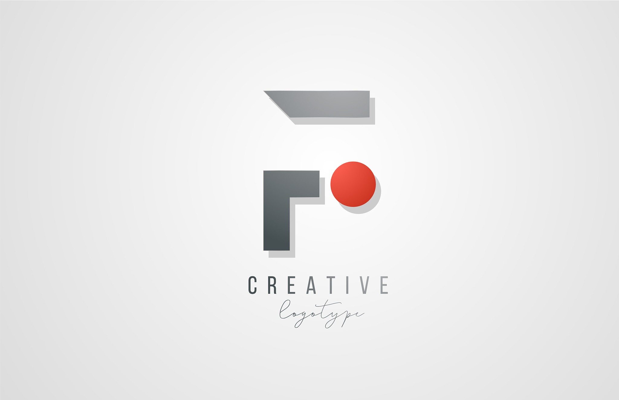 letter f logo alphabet icon design template