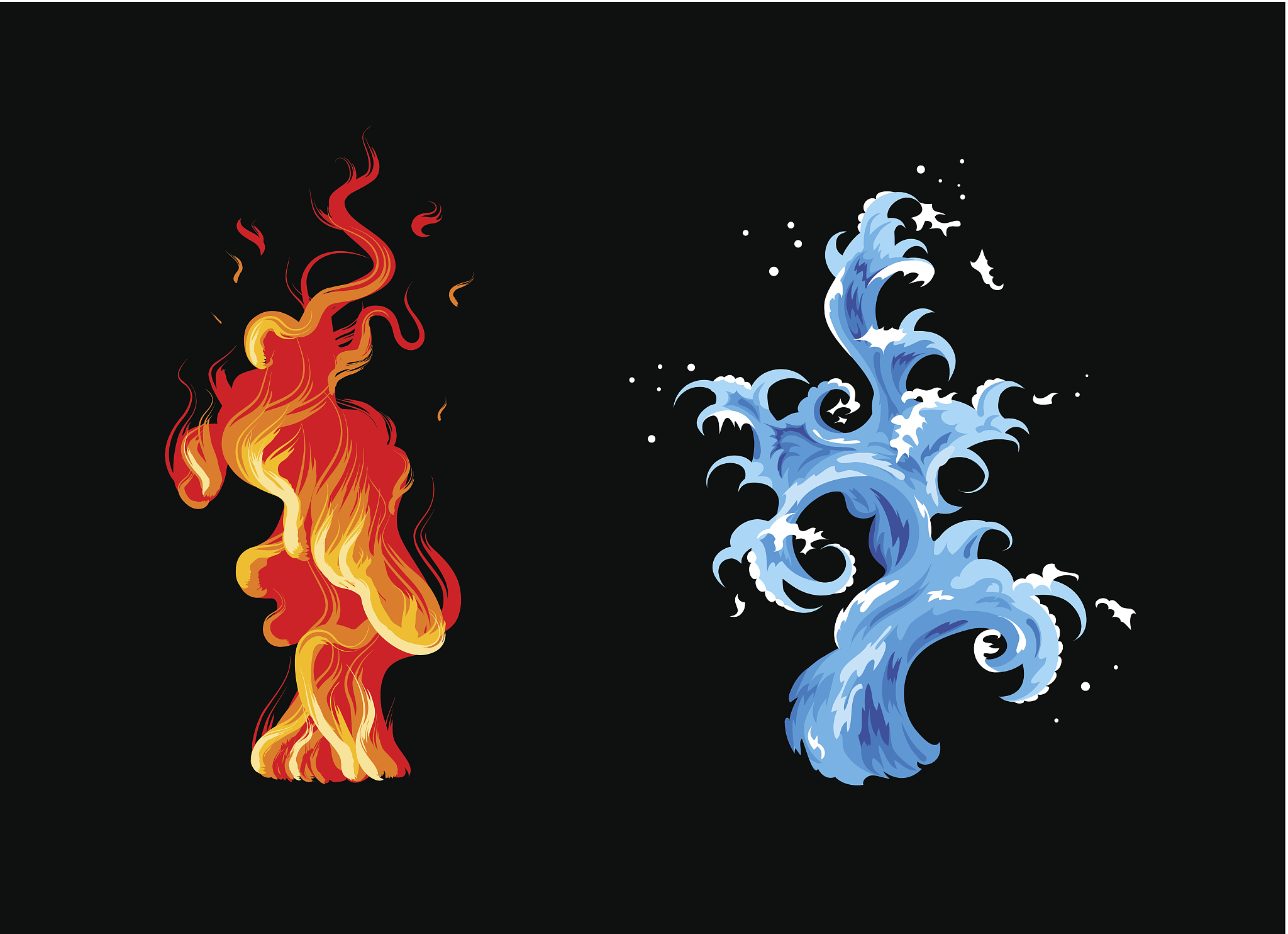 我是一名设计师用国内外的设计手法描述烟雾和火焰的关系