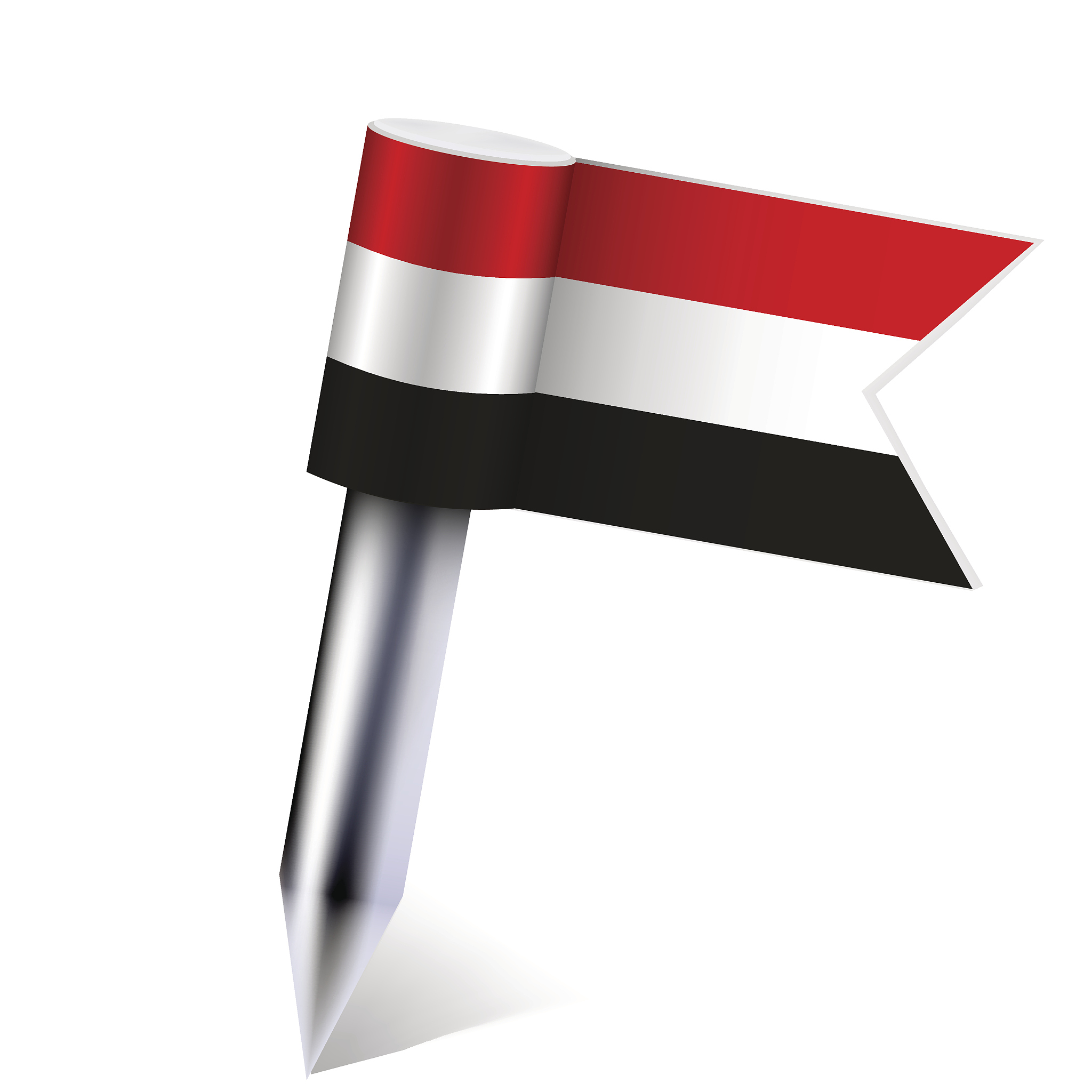 vector yemen flag isolated on white. eps10