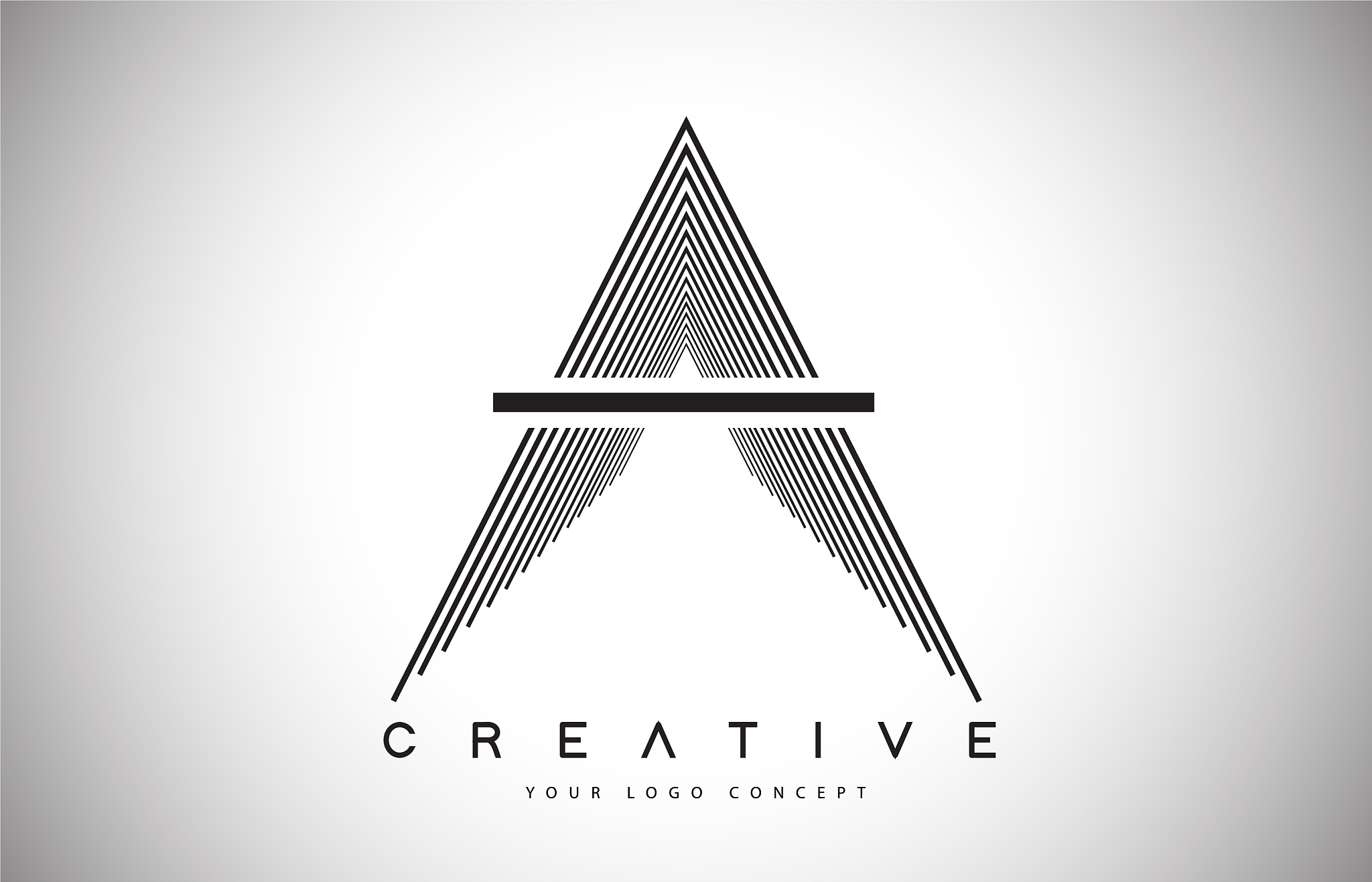 a lines letter logo design creative a letter icon