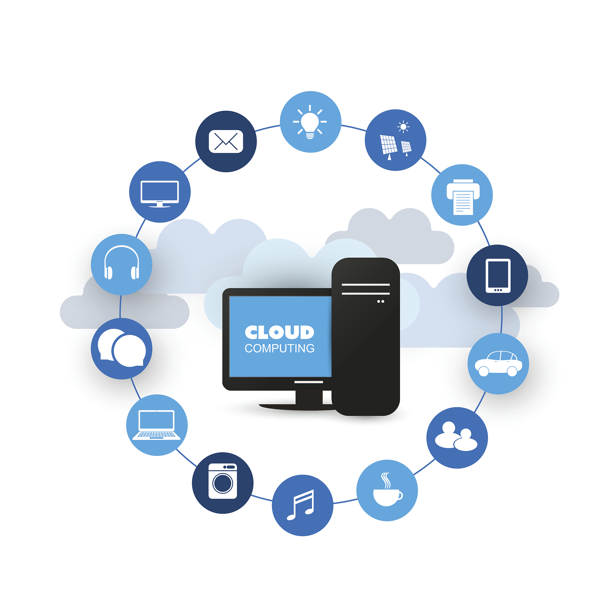 cloud computing, smart devices, internet of things design concep