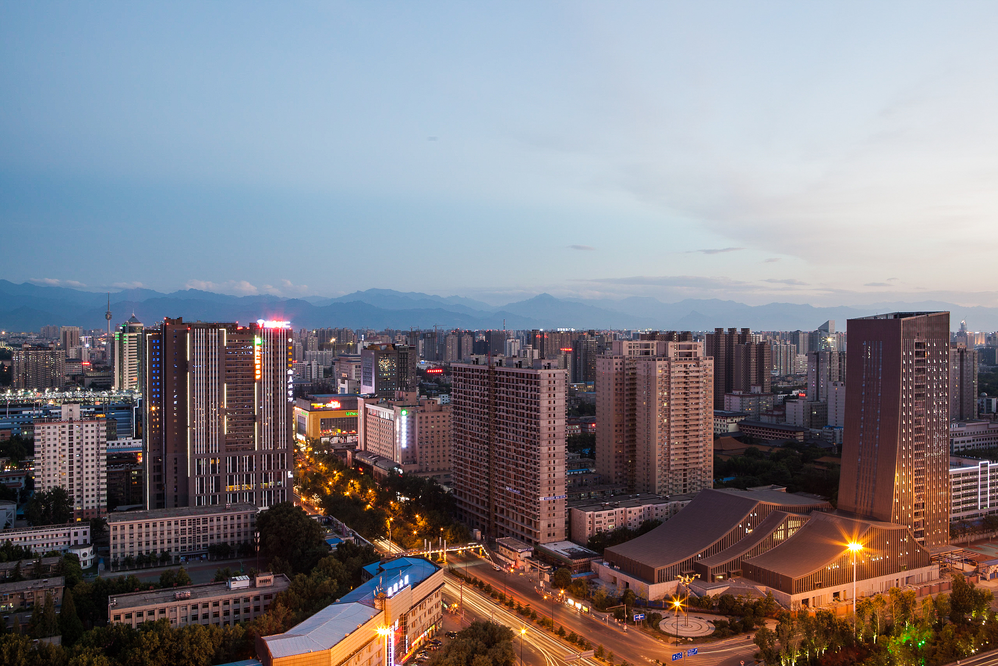 cityscape of xi'an city