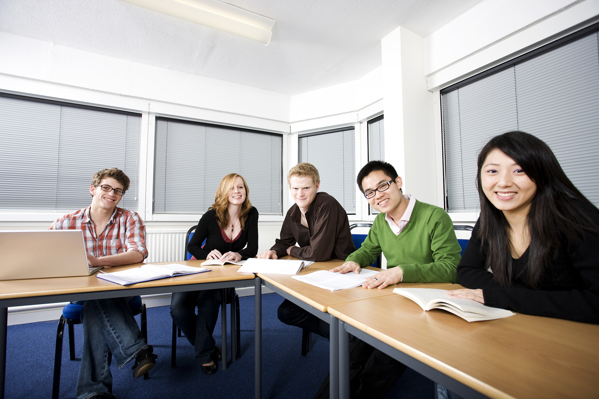 students studying