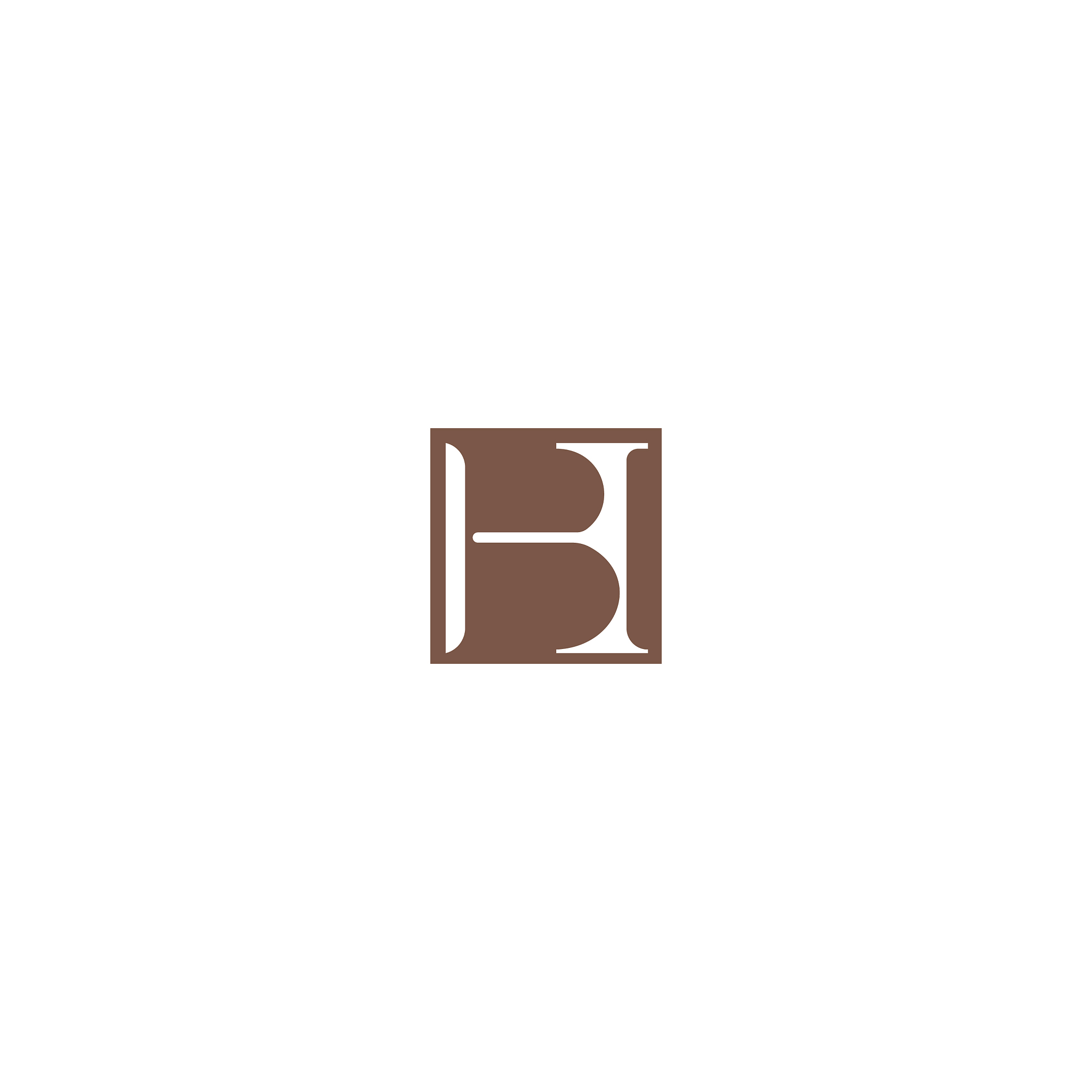 initial letter bh or hb logo design template