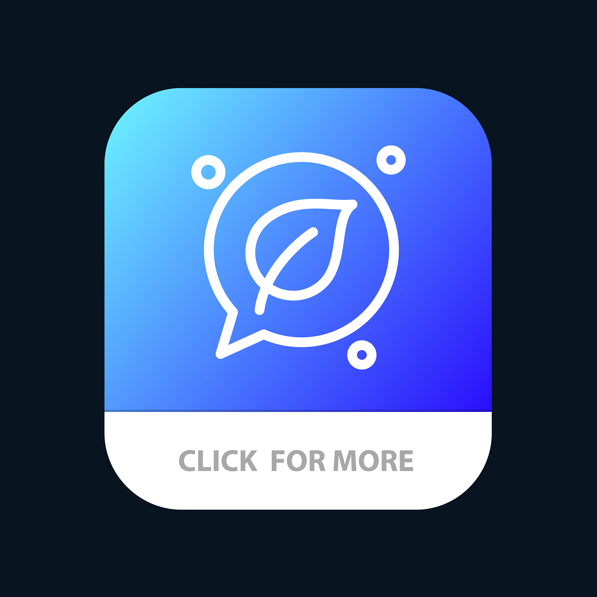 chat green leaf save mobile app button android