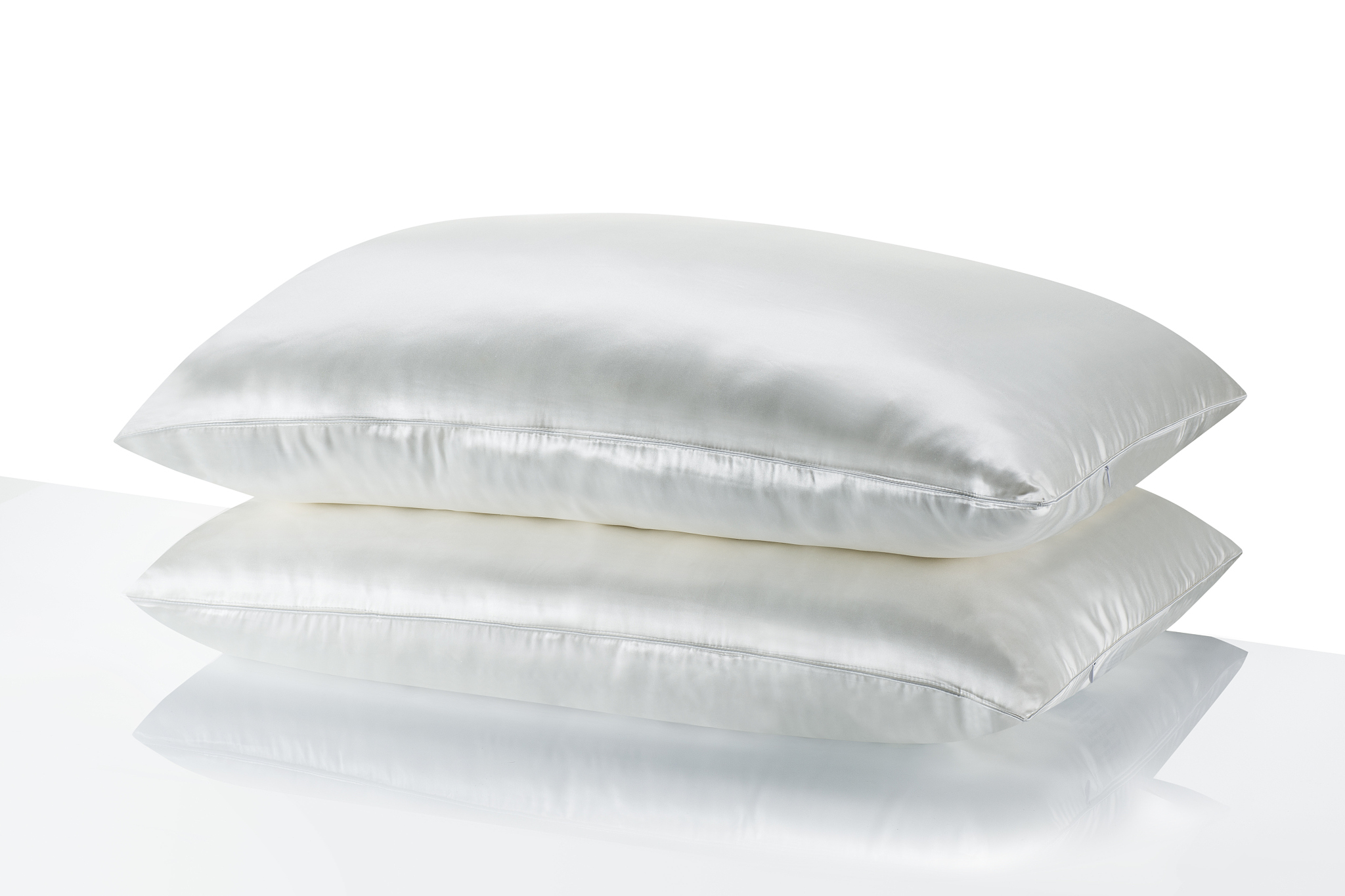 studio product shot of a stack of pillows