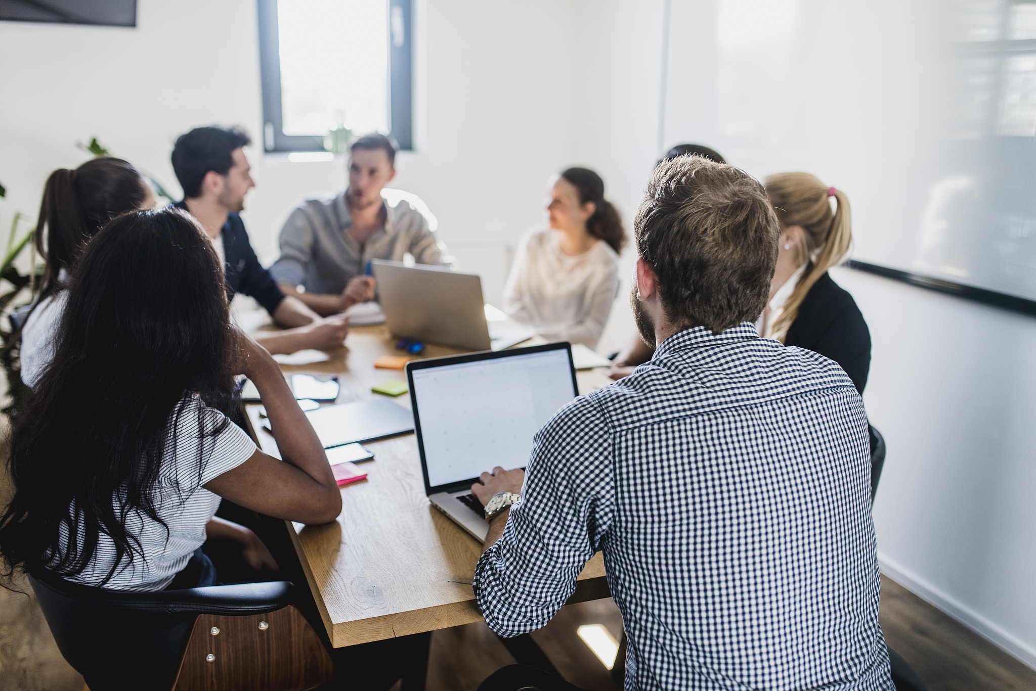 group of businesspeople having a meeting in the board room