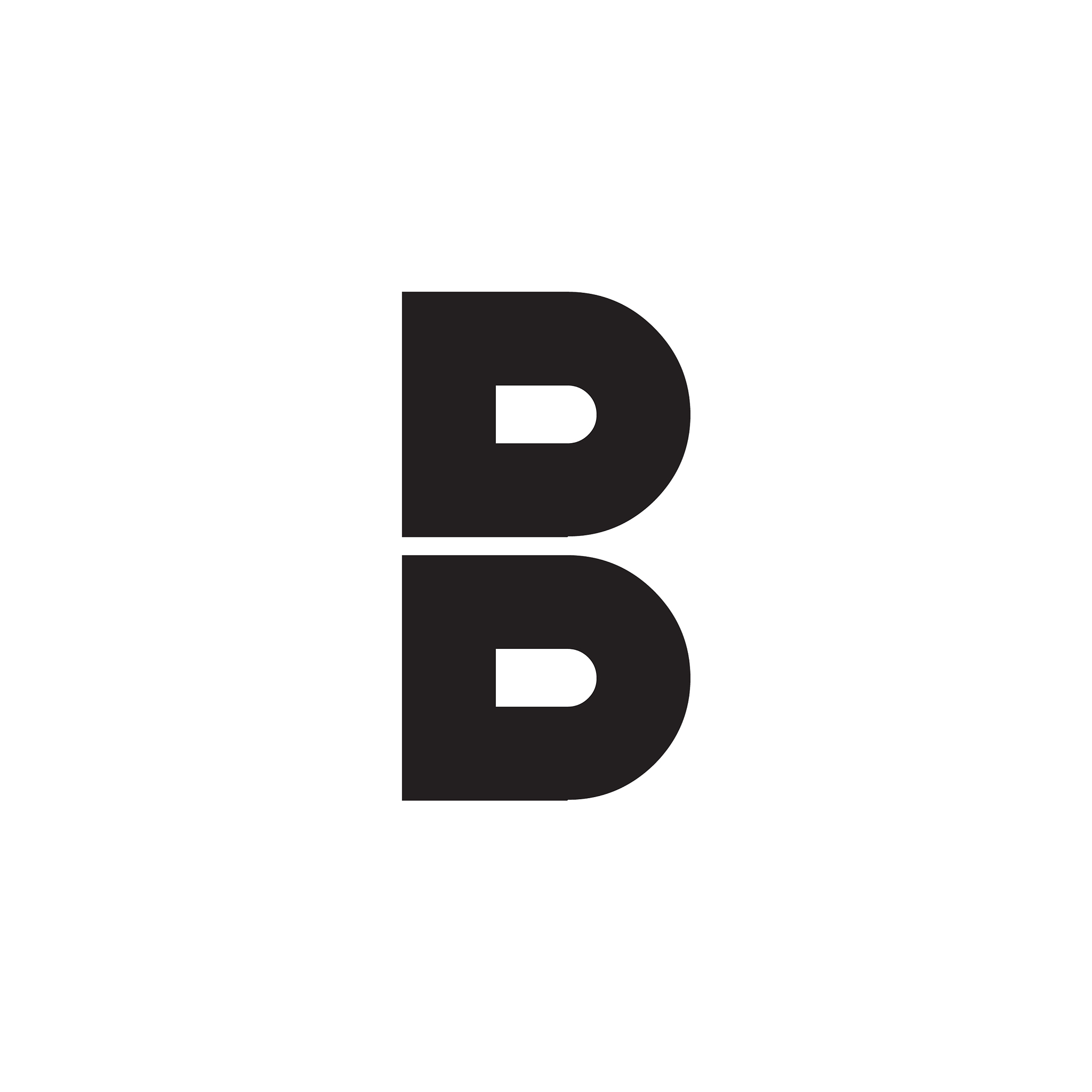 b letter initial logo design